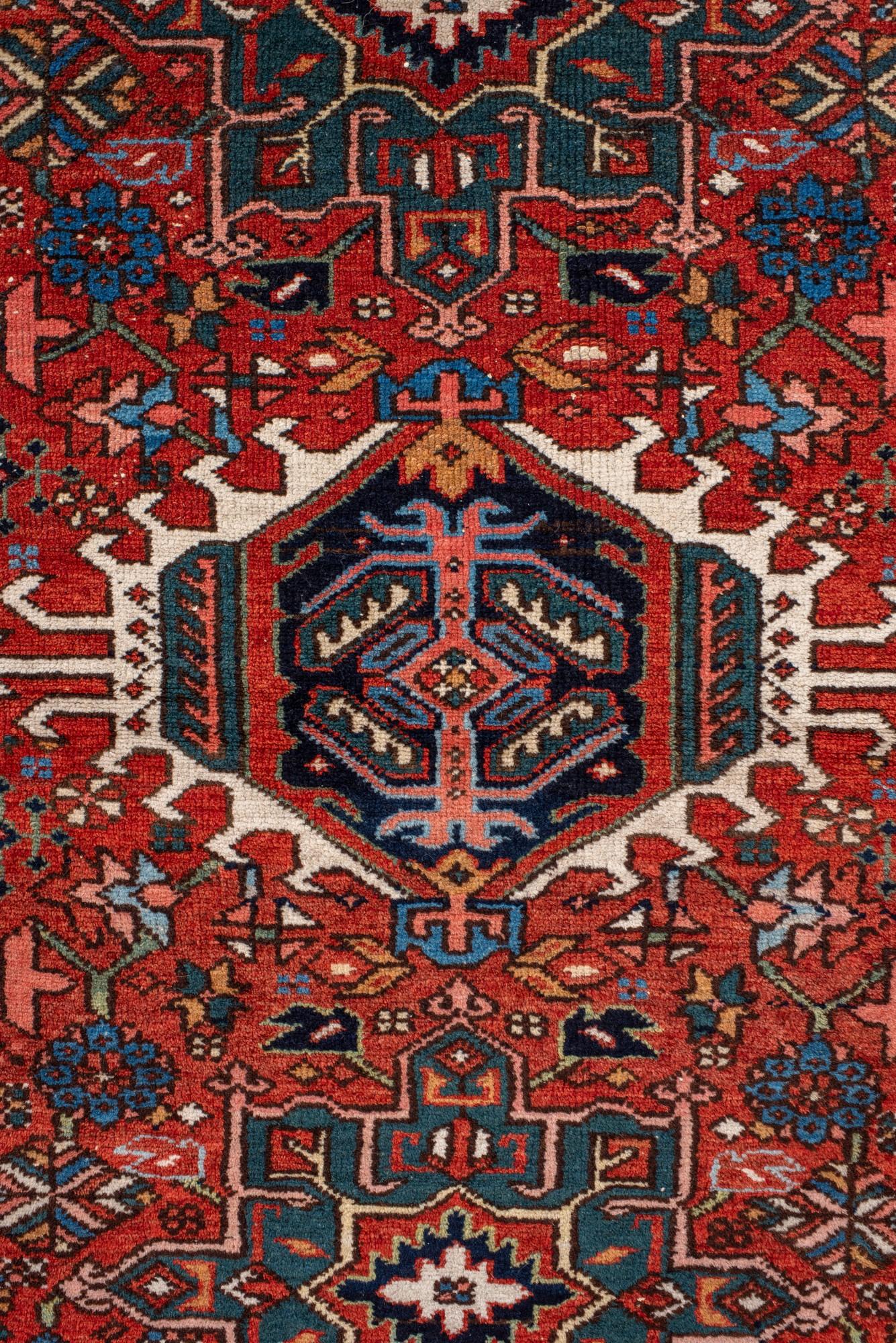 Hand-Knotted Antique Karaje Rug with Triple Medallion Design For Sale