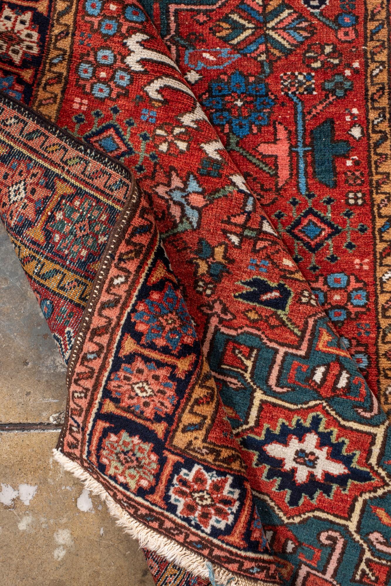 Antique Karaje Rug with Triple Medallion Design For Sale 1