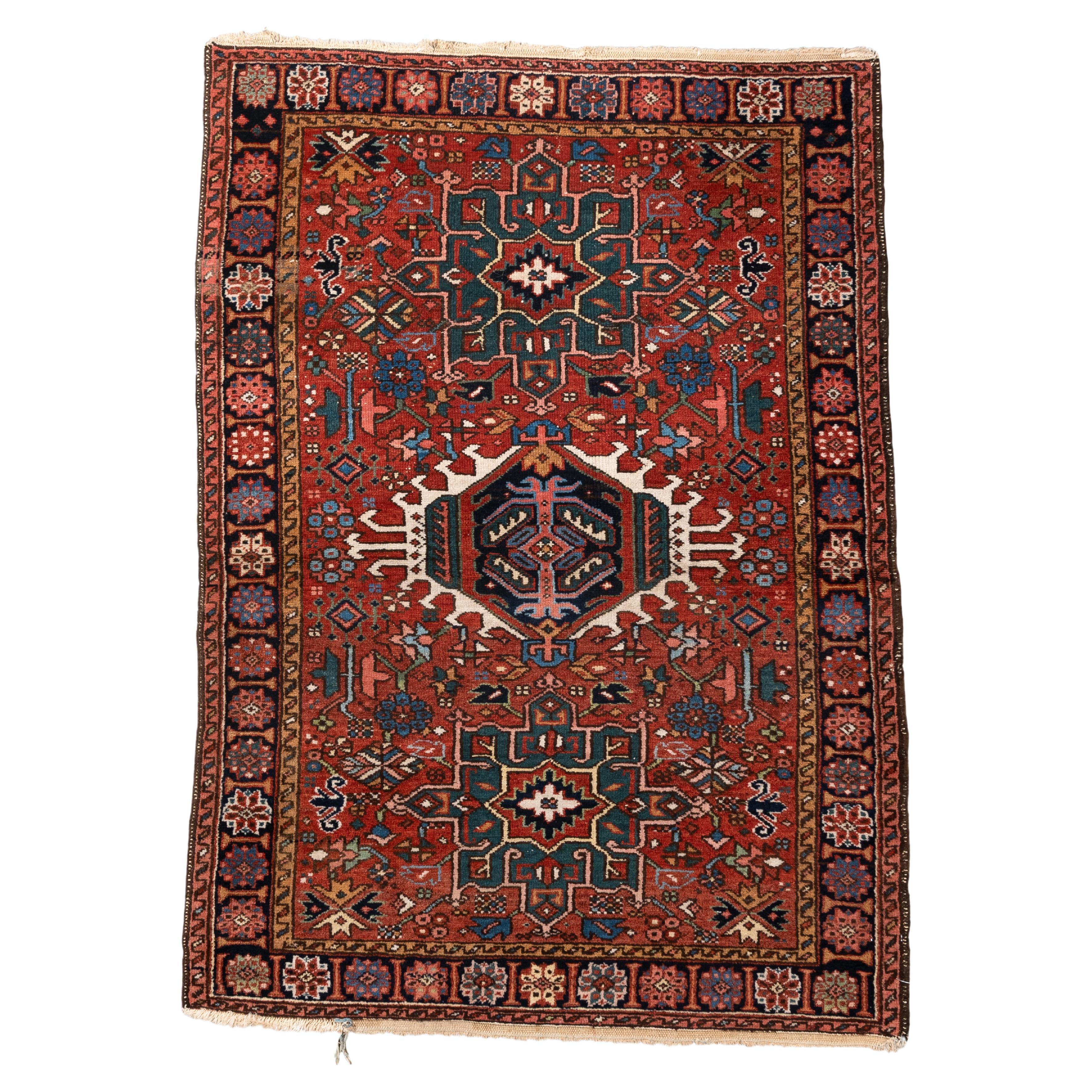 Antique Karaje Rug with Triple Medallion Design