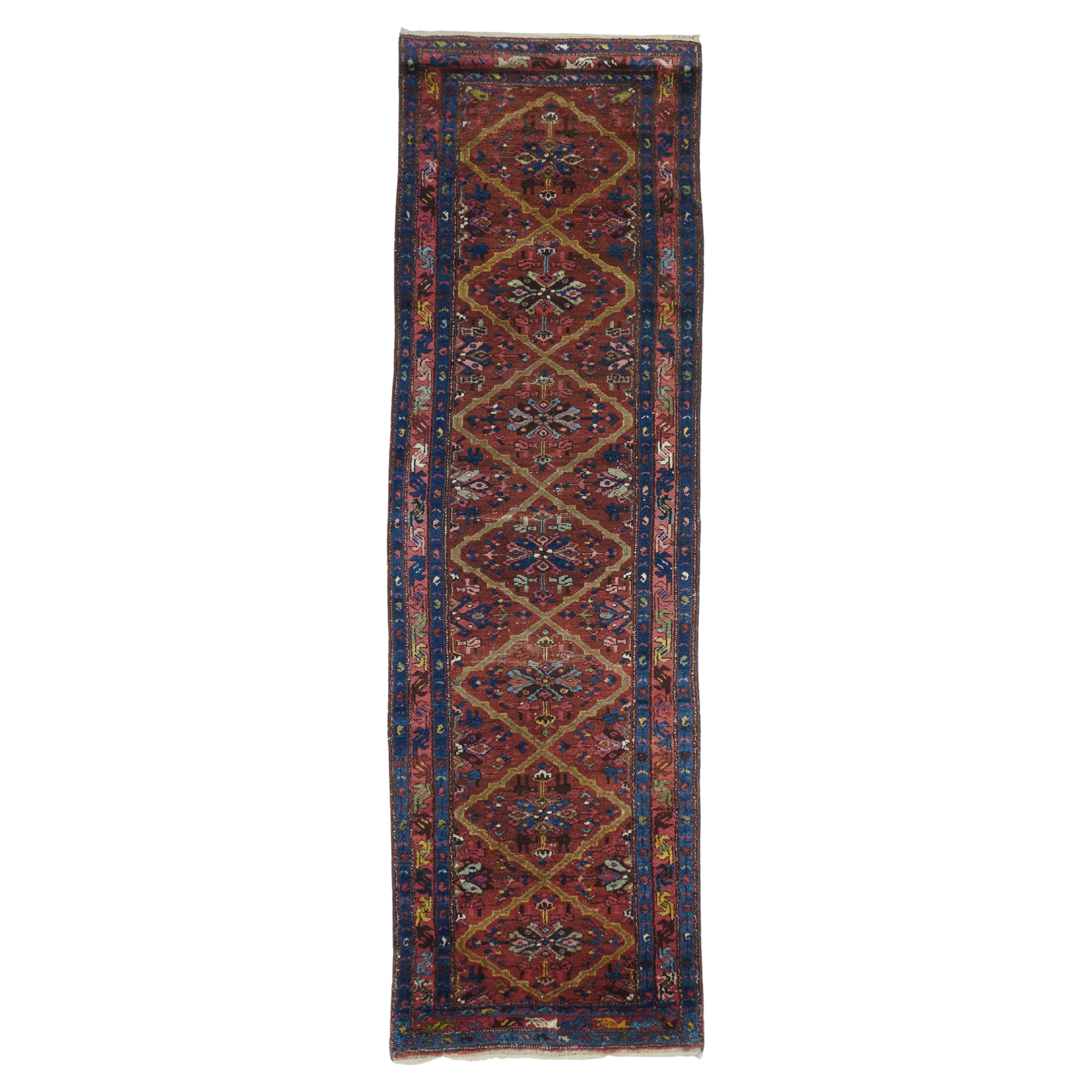 Antiker Karajeh Heriz-Teppich 3''0'''' x 9''7''''