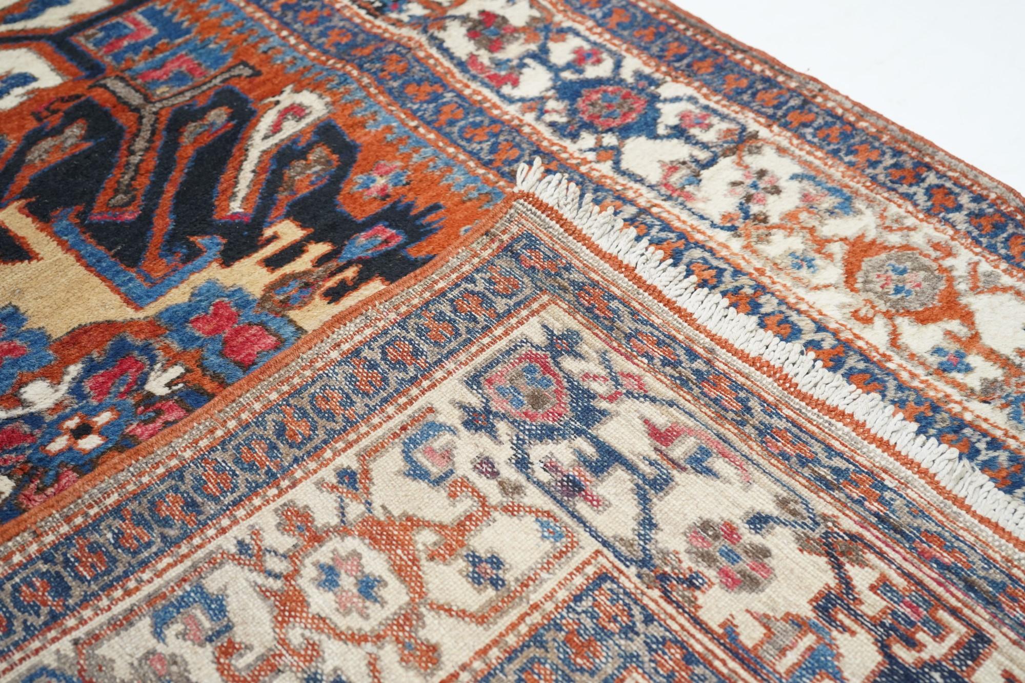Antiker Karajeh-Gewebe-Teppich 4'5'' x 7'5'' im Angebot 5