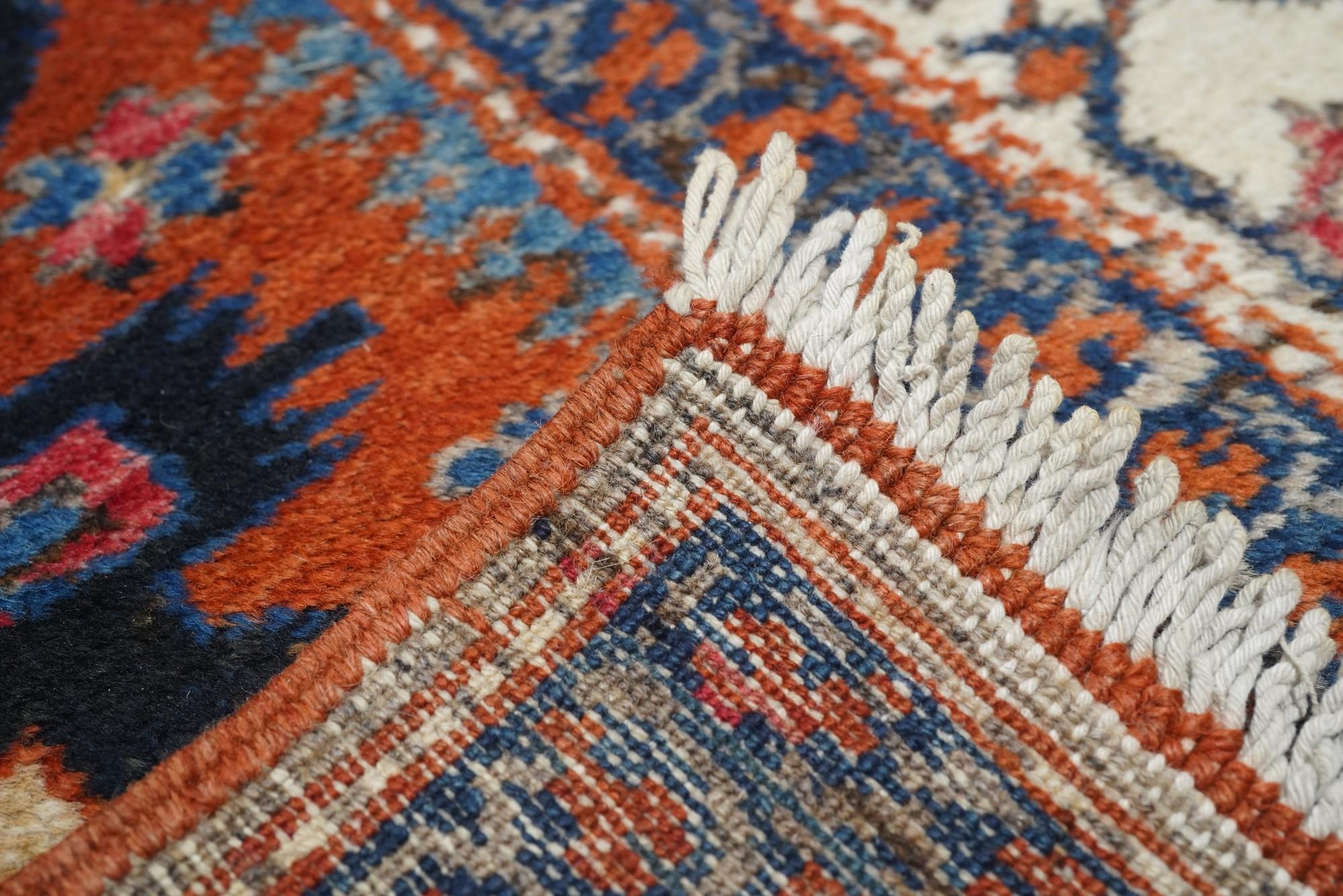 Antiker Karajeh-Gewebe-Teppich 4'5'' x 7'5'' im Angebot 6