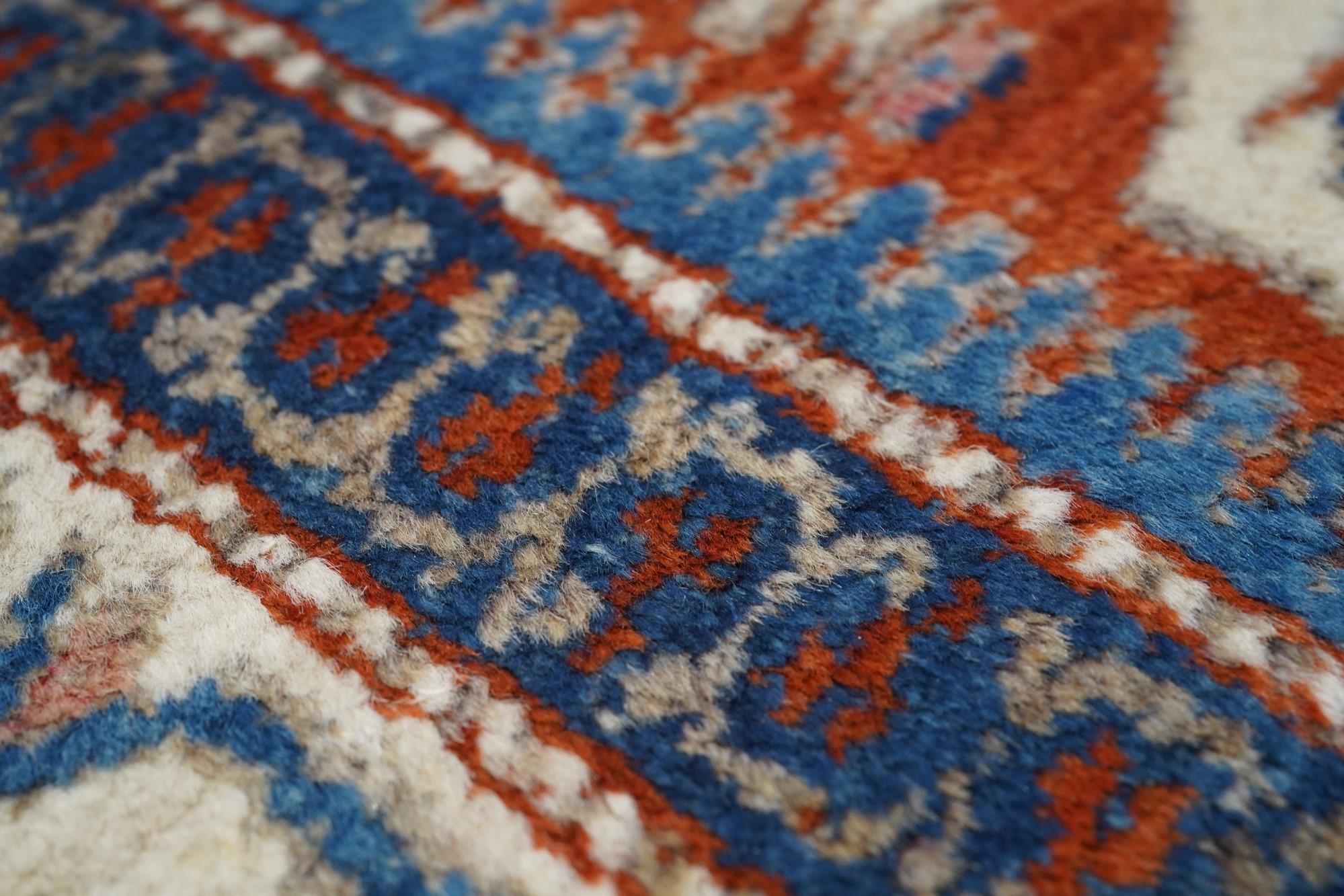 Early 20th Century Antique Karajeh Heriz Rug For Sale