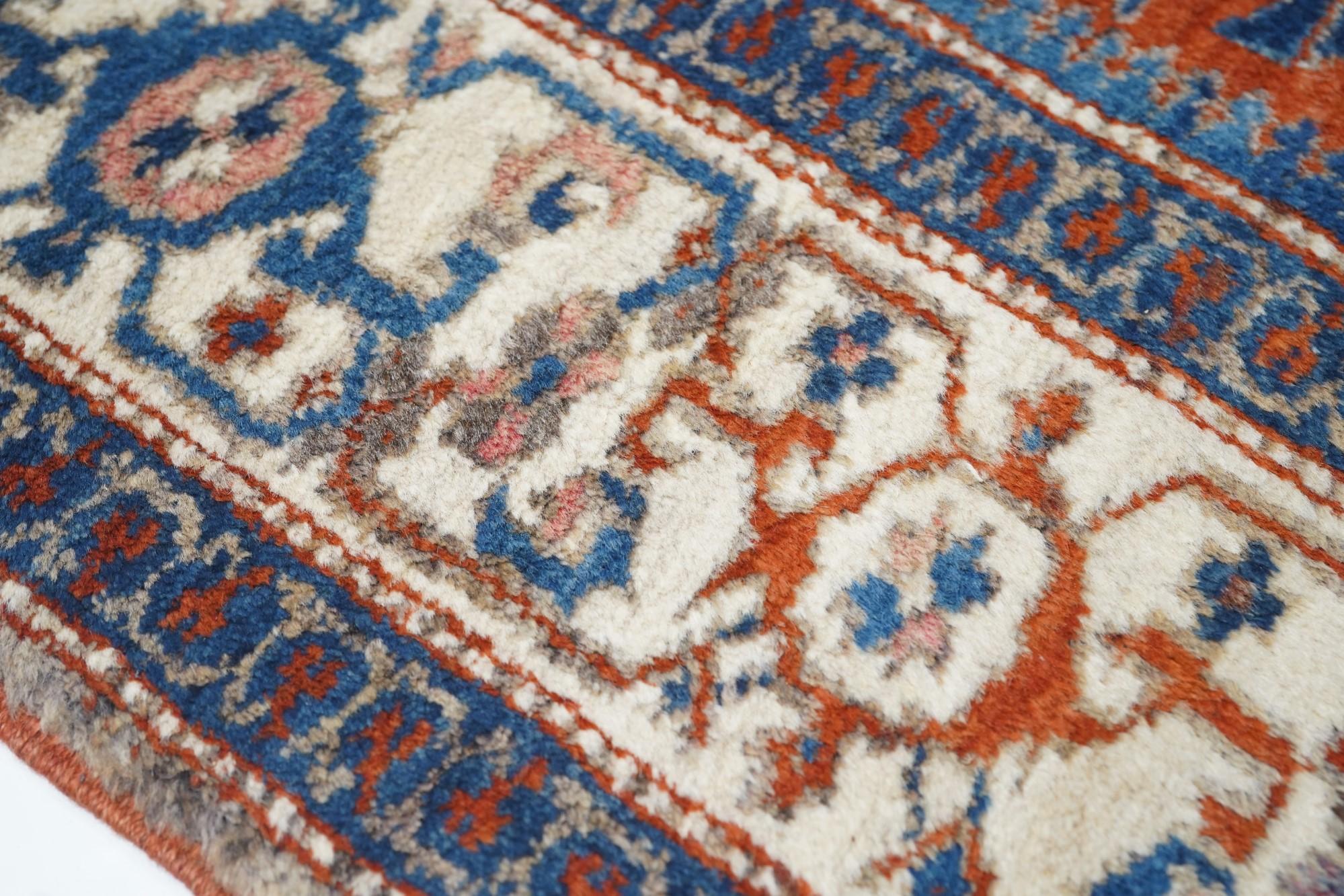 Wool Antique Karajeh Heriz Rug For Sale