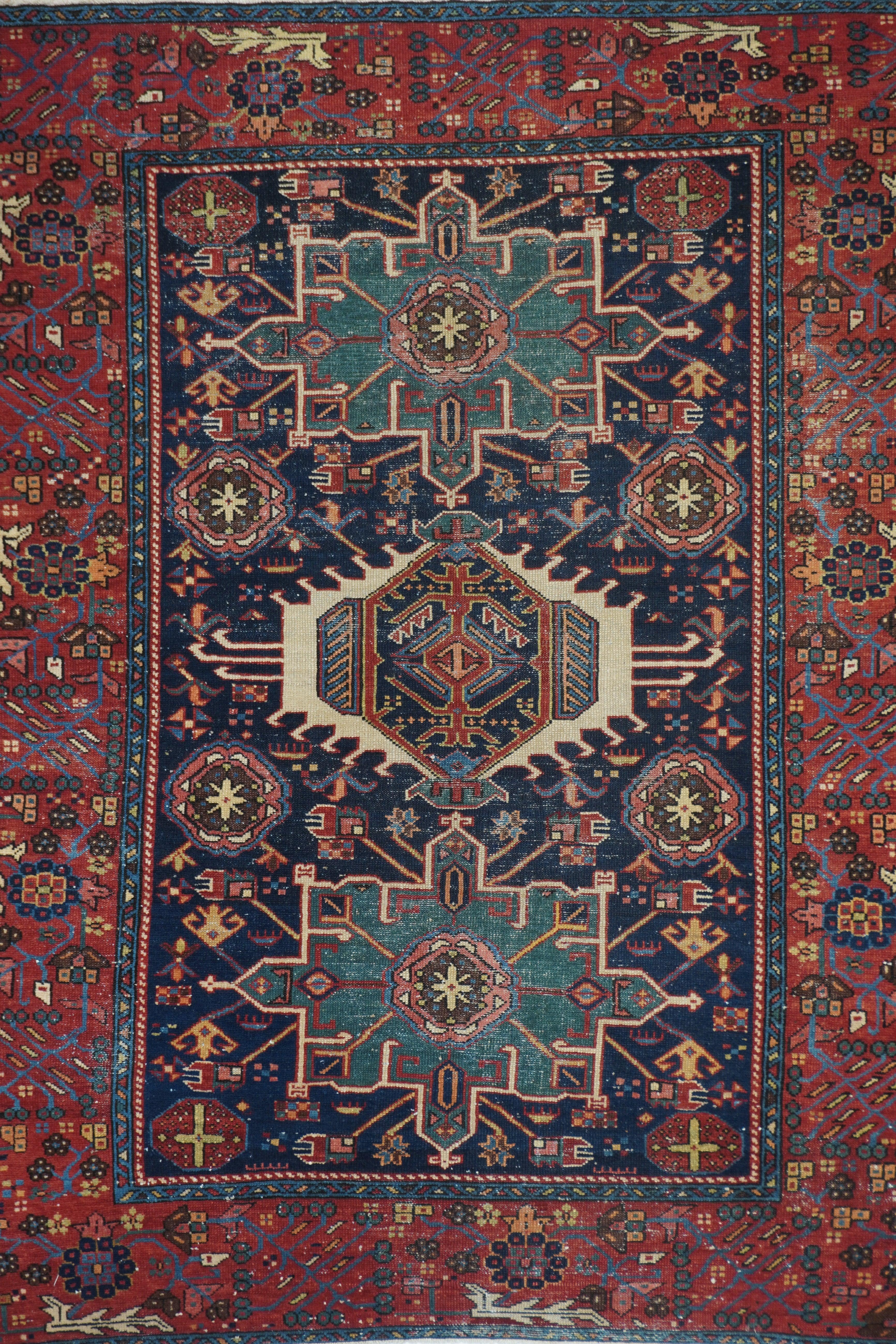 Antique Karajeh Rug  In Good Condition For Sale In New York, NY