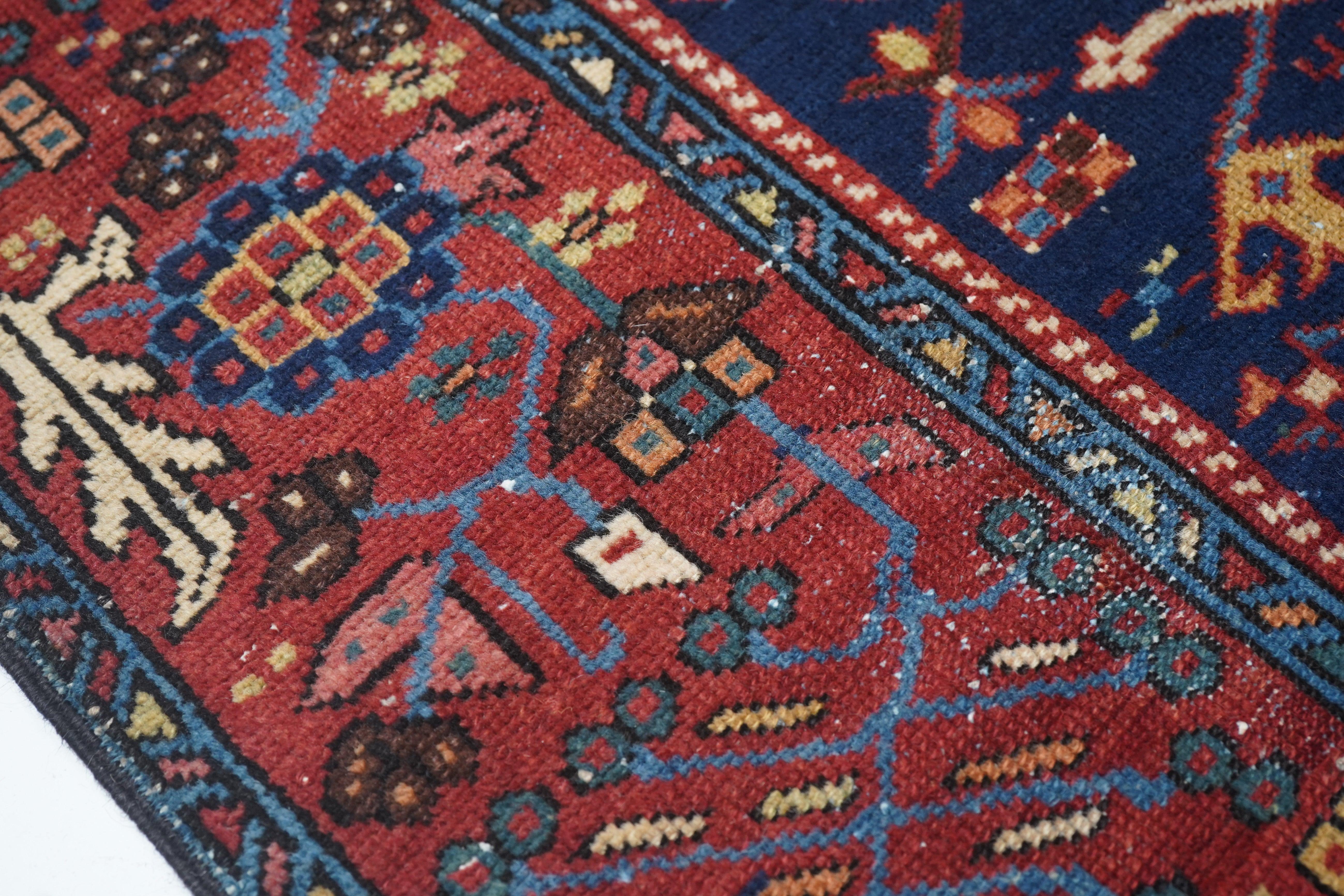 Early 20th Century Antique Karajeh Rug  For Sale