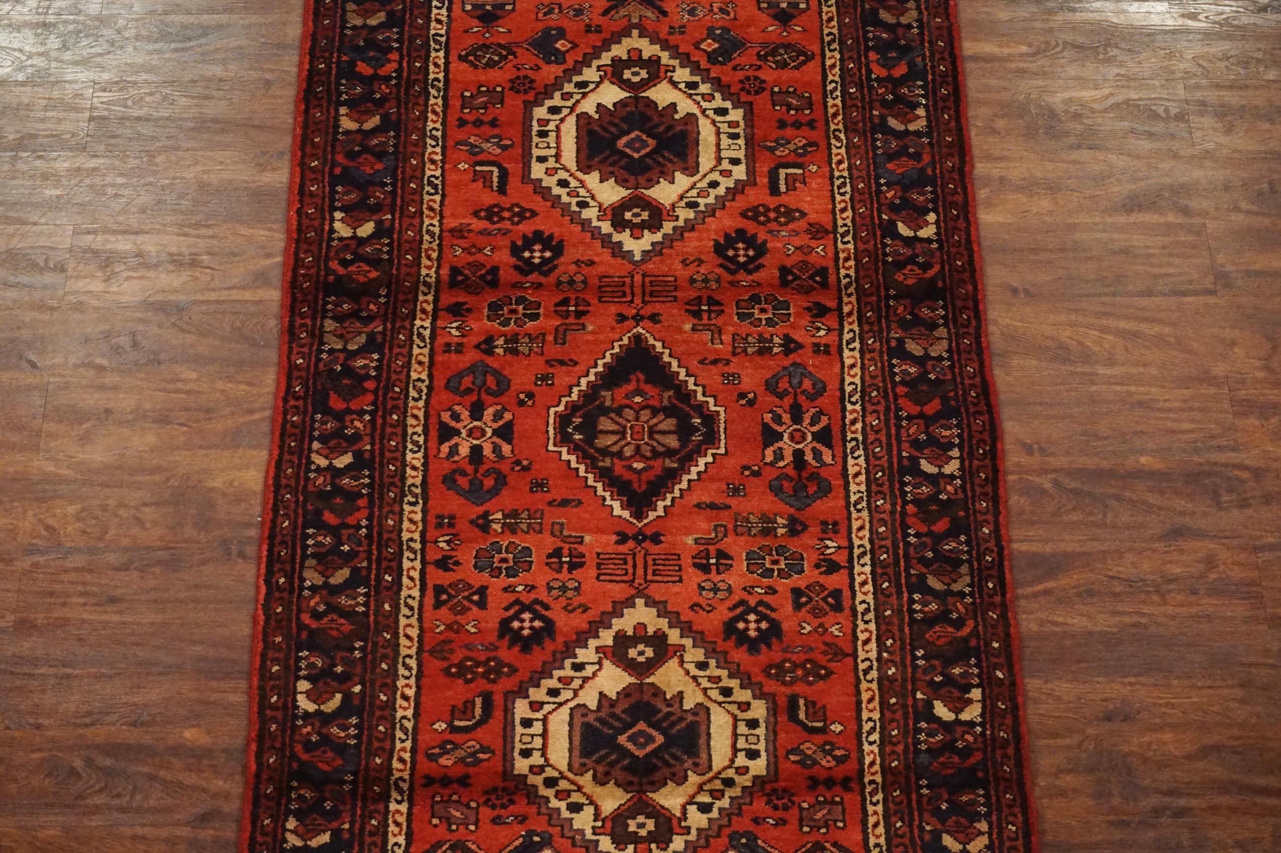 Persian Antique Karajeh Sarab Gallery Runner with Abrash, circa 1940 For Sale