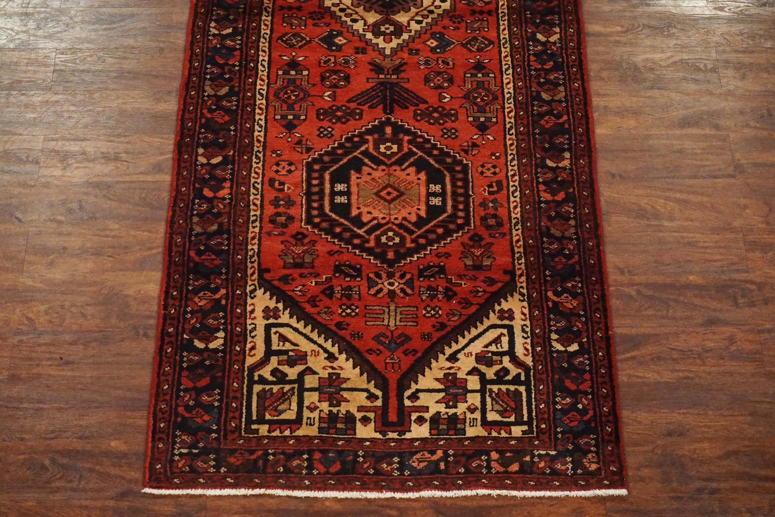 Antique Karajeh Sarab Gallery Runner with Abrash, circa 1940 In Excellent Condition For Sale In Laguna Hills, CA
