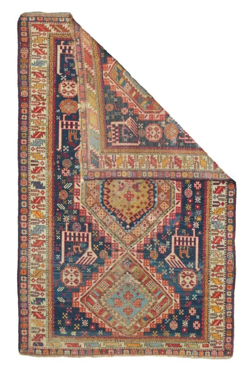 Antique Karakashli Rug 3'9'' x 5'10''. 
