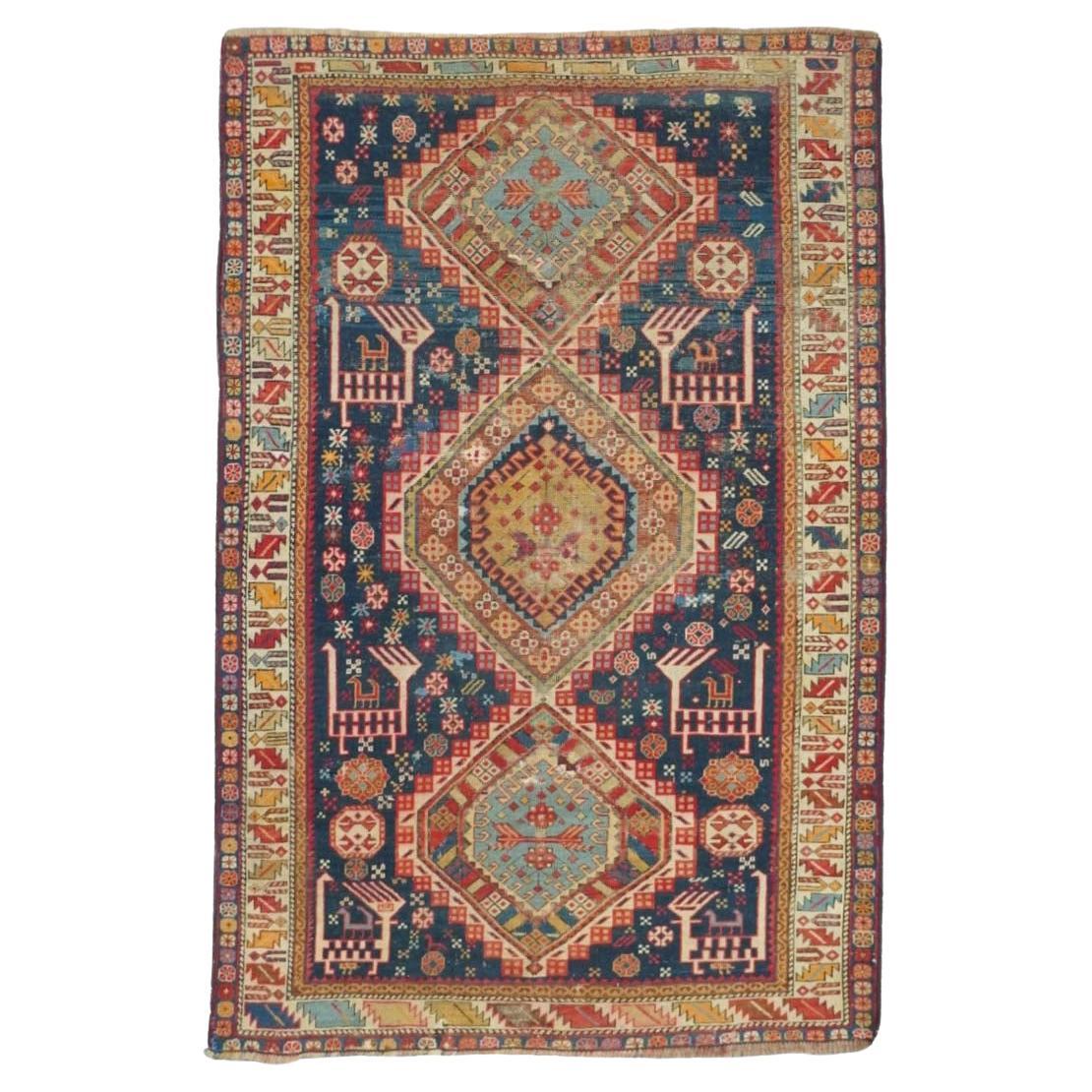 Antique Karakashli Rug 3'9'' x 5'10'' For Sale