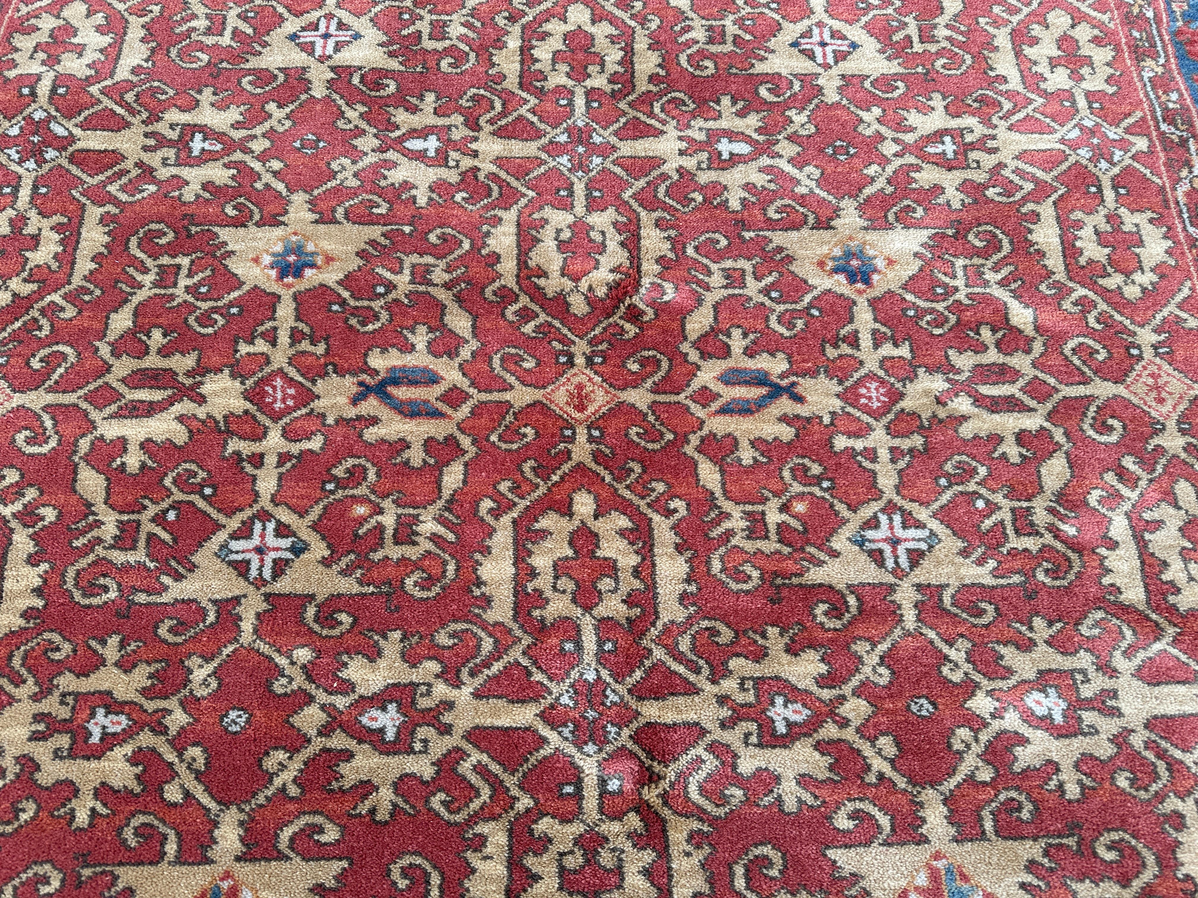 Lana Tappeto Karastan antico con design turco Ushak - RR5238 in vendita