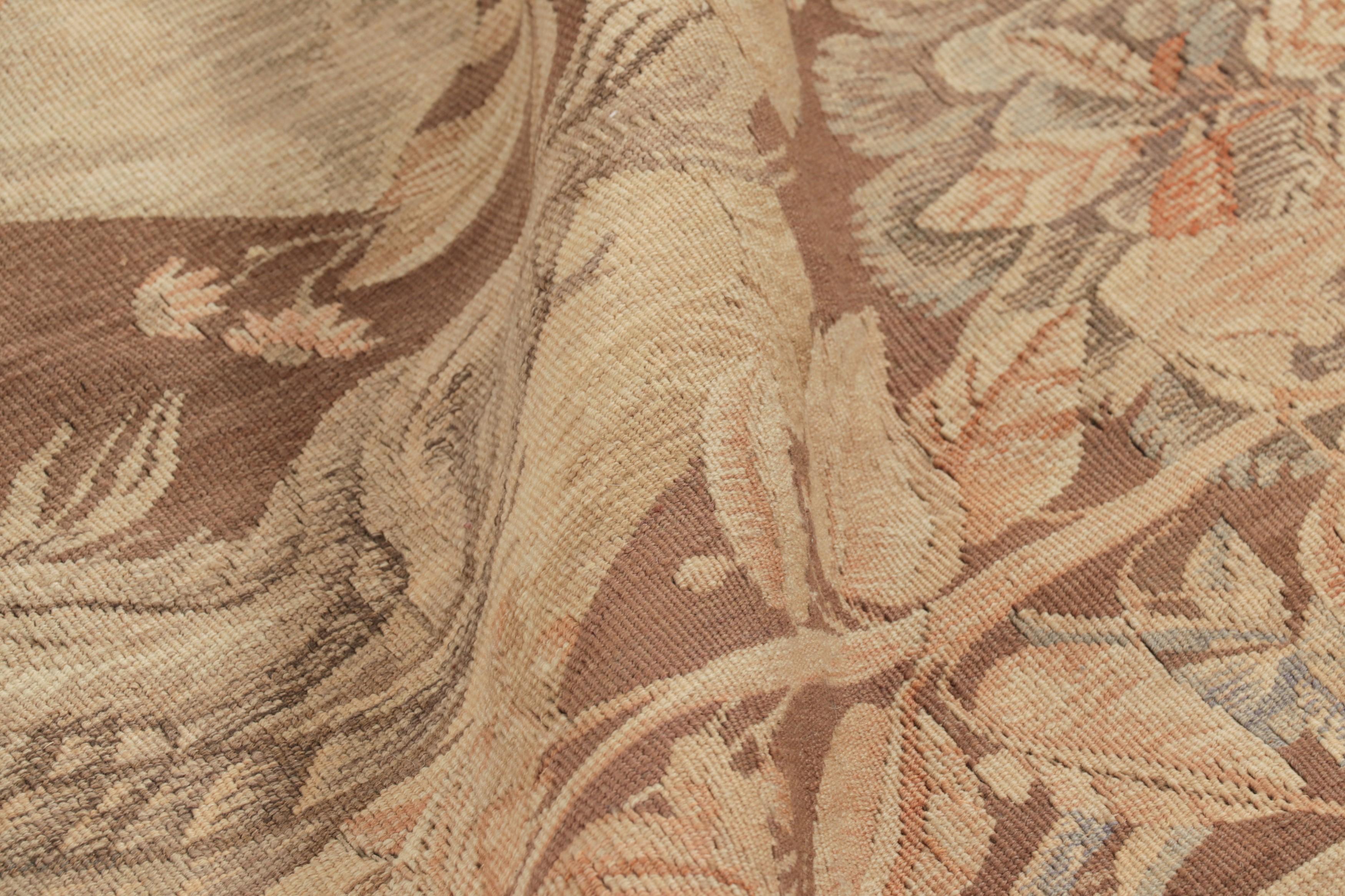 Wool Antique Karl Gries Tapestry in Beige with Pictorial Hunting Scene - Rug & Kilim For Sale