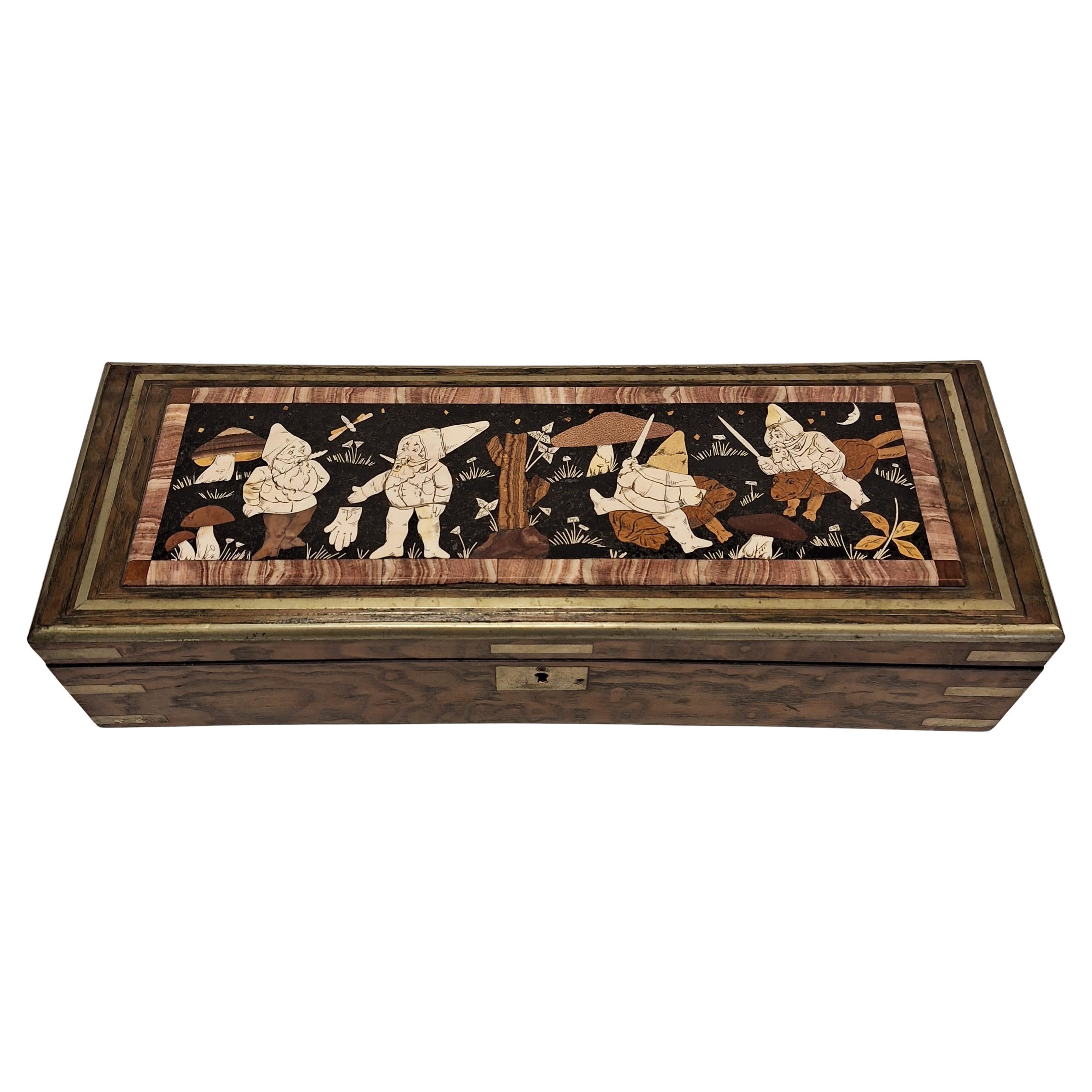 Antico scrigno Karlsbader, Bohemia, circa 1900/10 in vendita