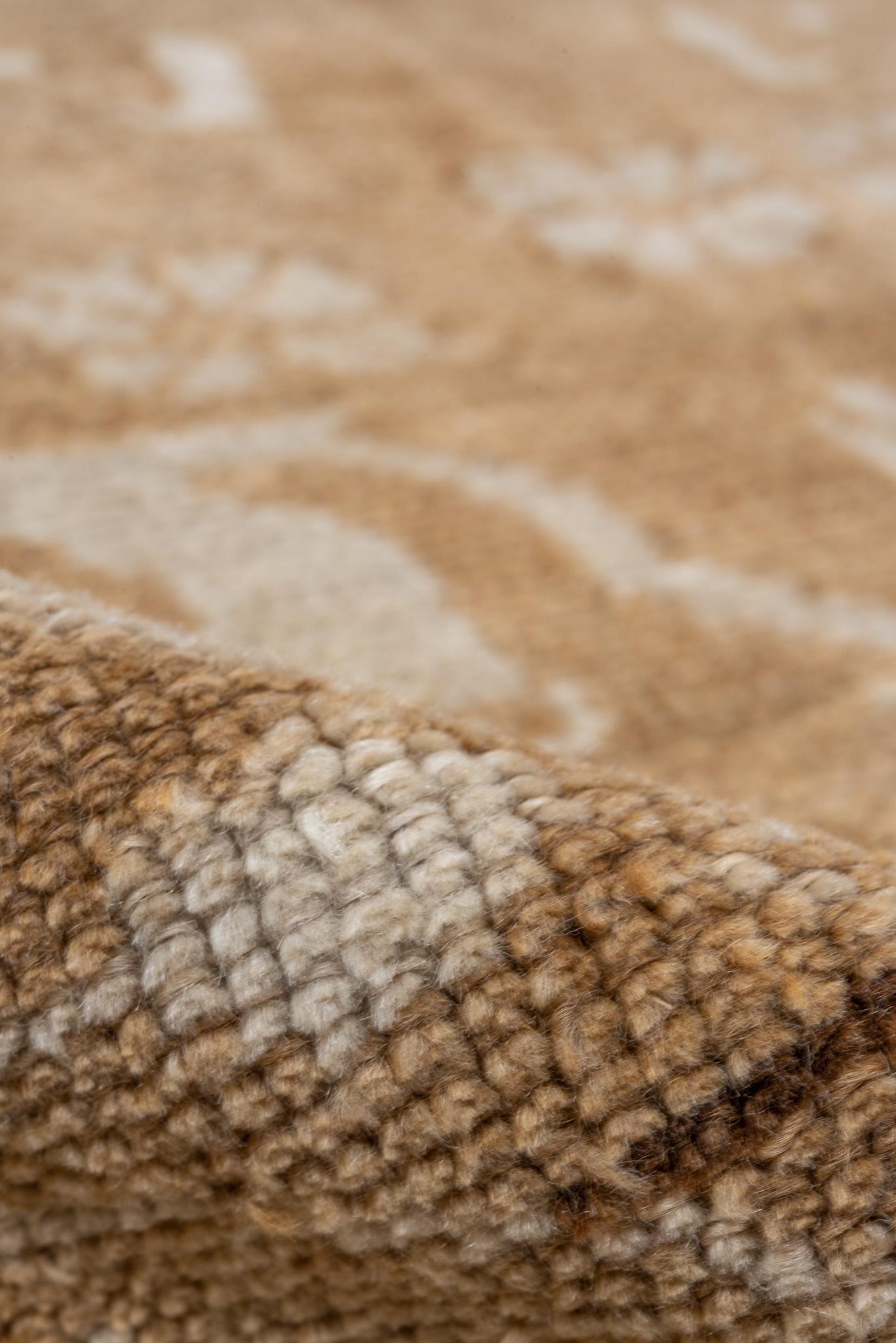 Oushak Antique Kars Rug with Detailed Borders in Earthy Tones For Sale