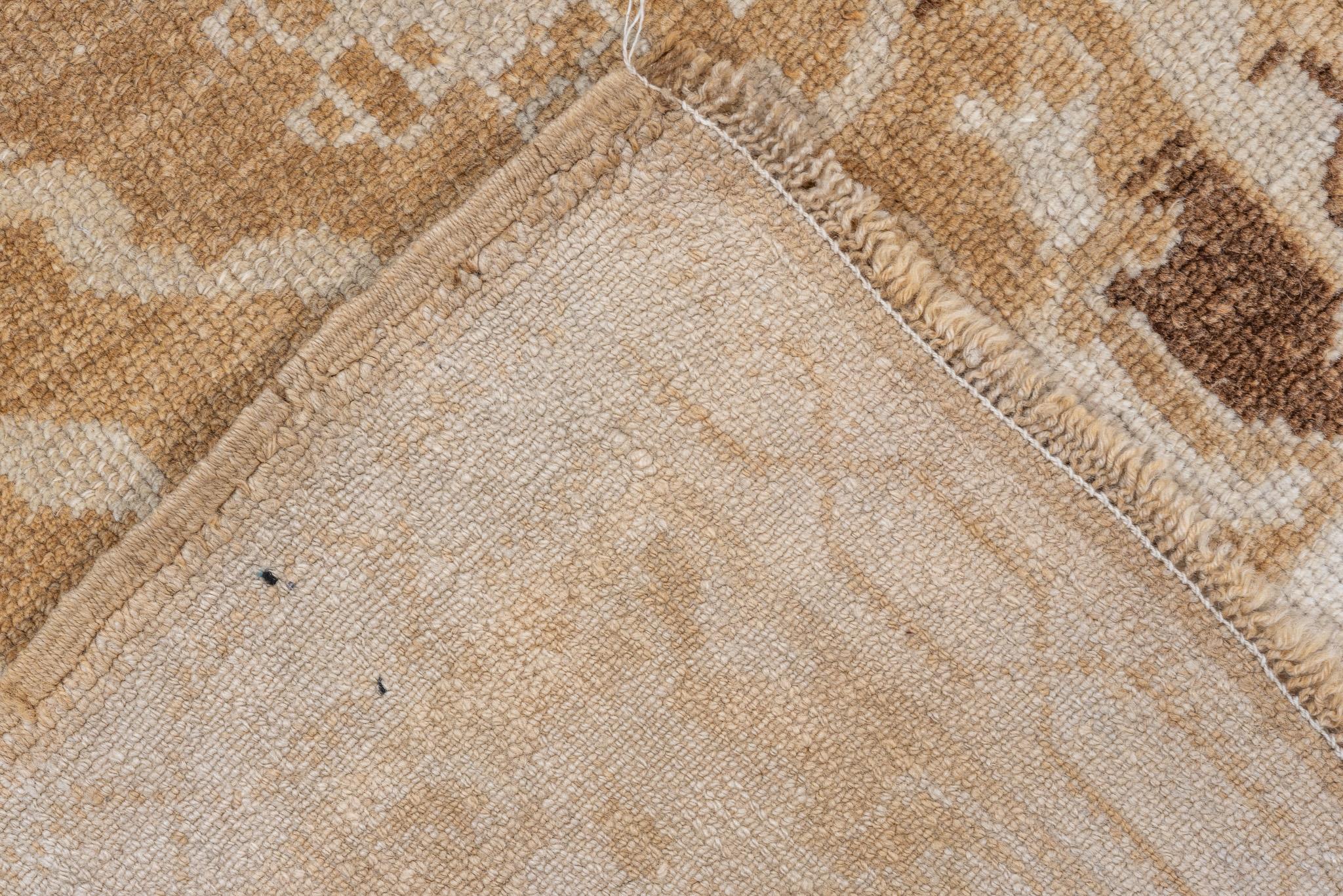 Turkish Antique Kars Rug with Detailed Borders in Earthy Tones For Sale