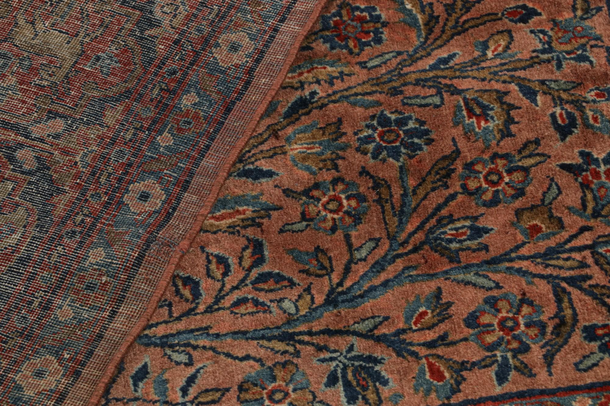 Antiker persischer Kashan-Teppich mit Bild- und Blumenmustern, von Rug & Kilim  (Frühes 20. Jahrhundert) im Angebot