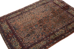 Antique Persian Kashan rug with Pictorial and Floral Patterns, from Rug & Kilim