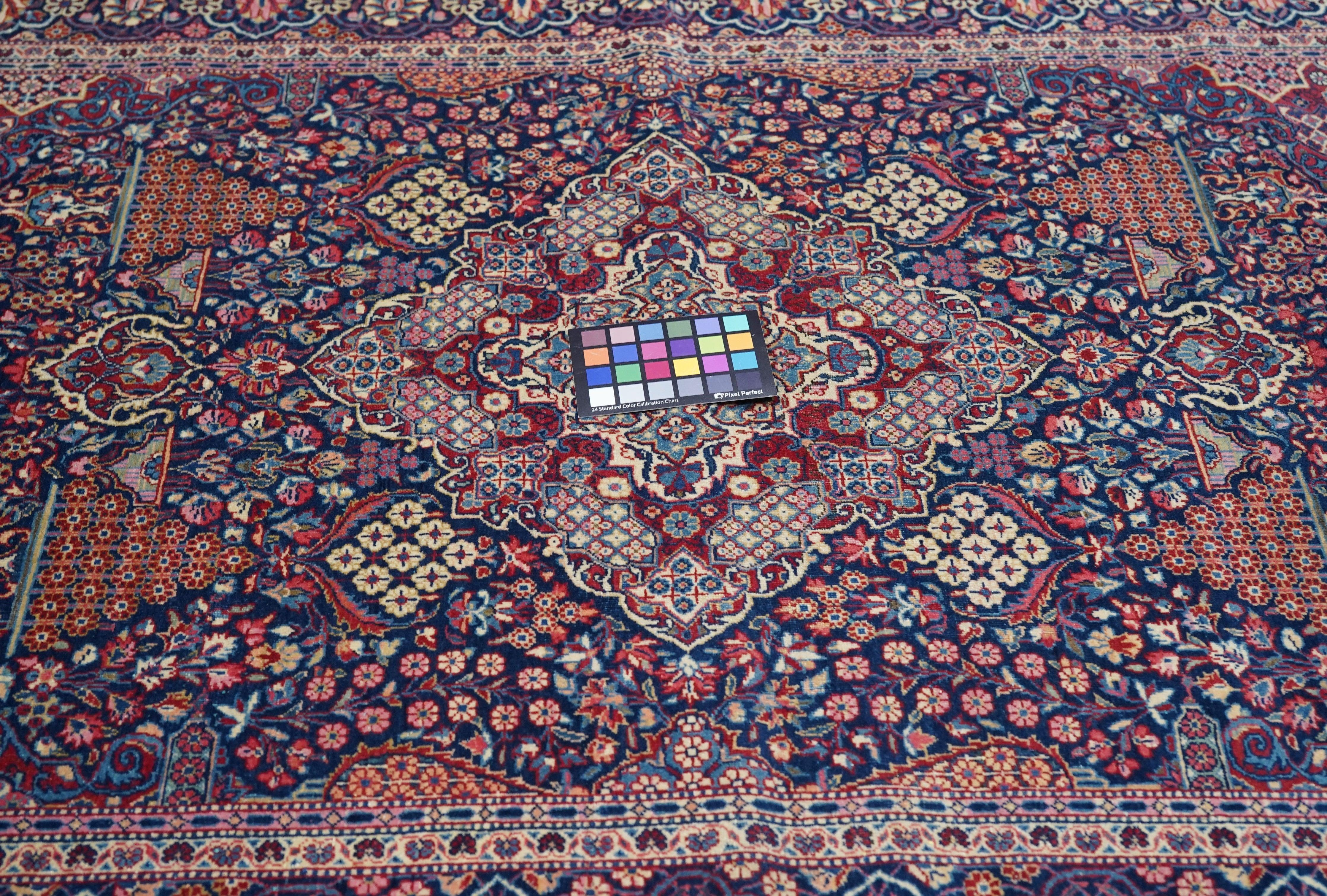 Antique Kashan Dabir Rug For Sale 2