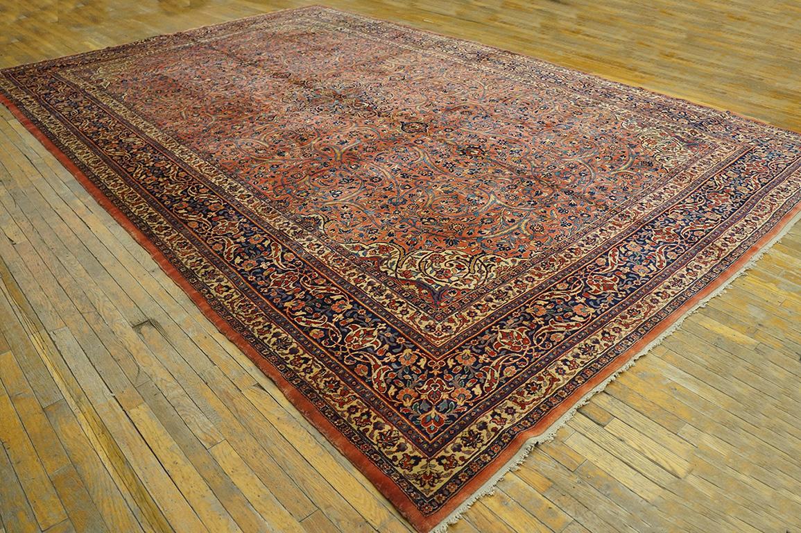 Antique Kashan - Dabir rug, Size: 9'11