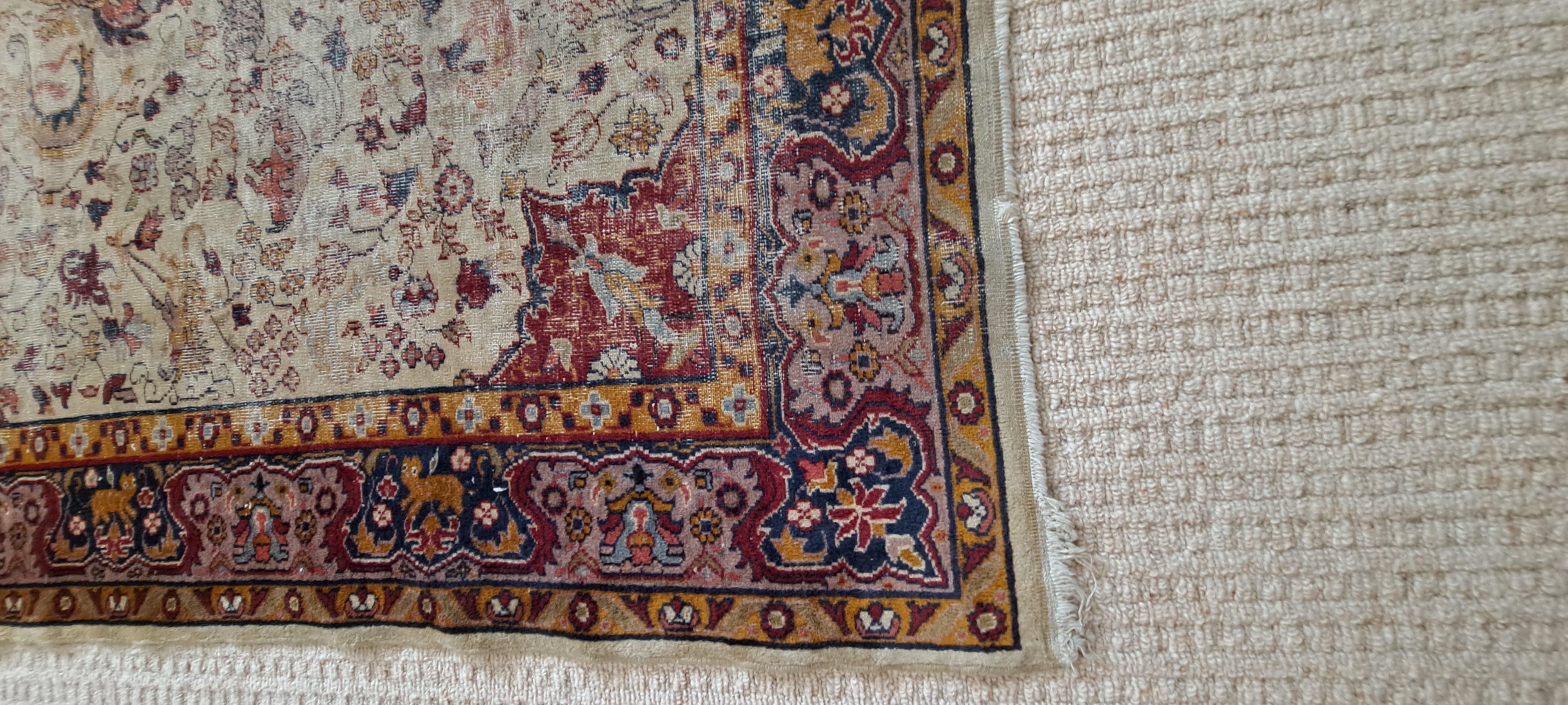 Antique Kashan Handwoven Silk Rug

50