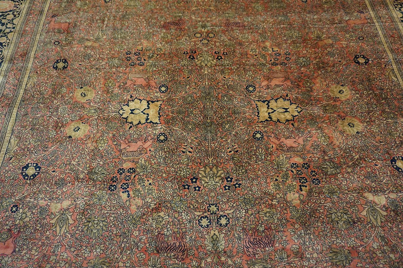 Tappeto persiano Mohtasham Kashan del XIX secolo in vendita 4