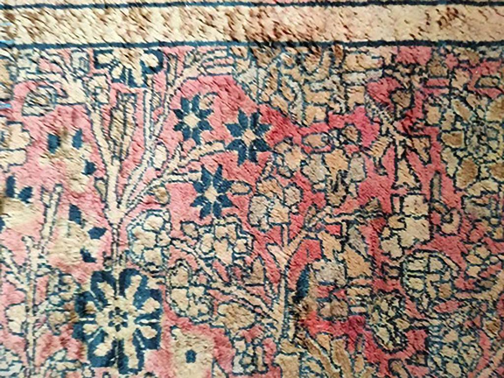 Annodato a mano Tappeto persiano Mohtasham Kashan del XIX secolo in vendita