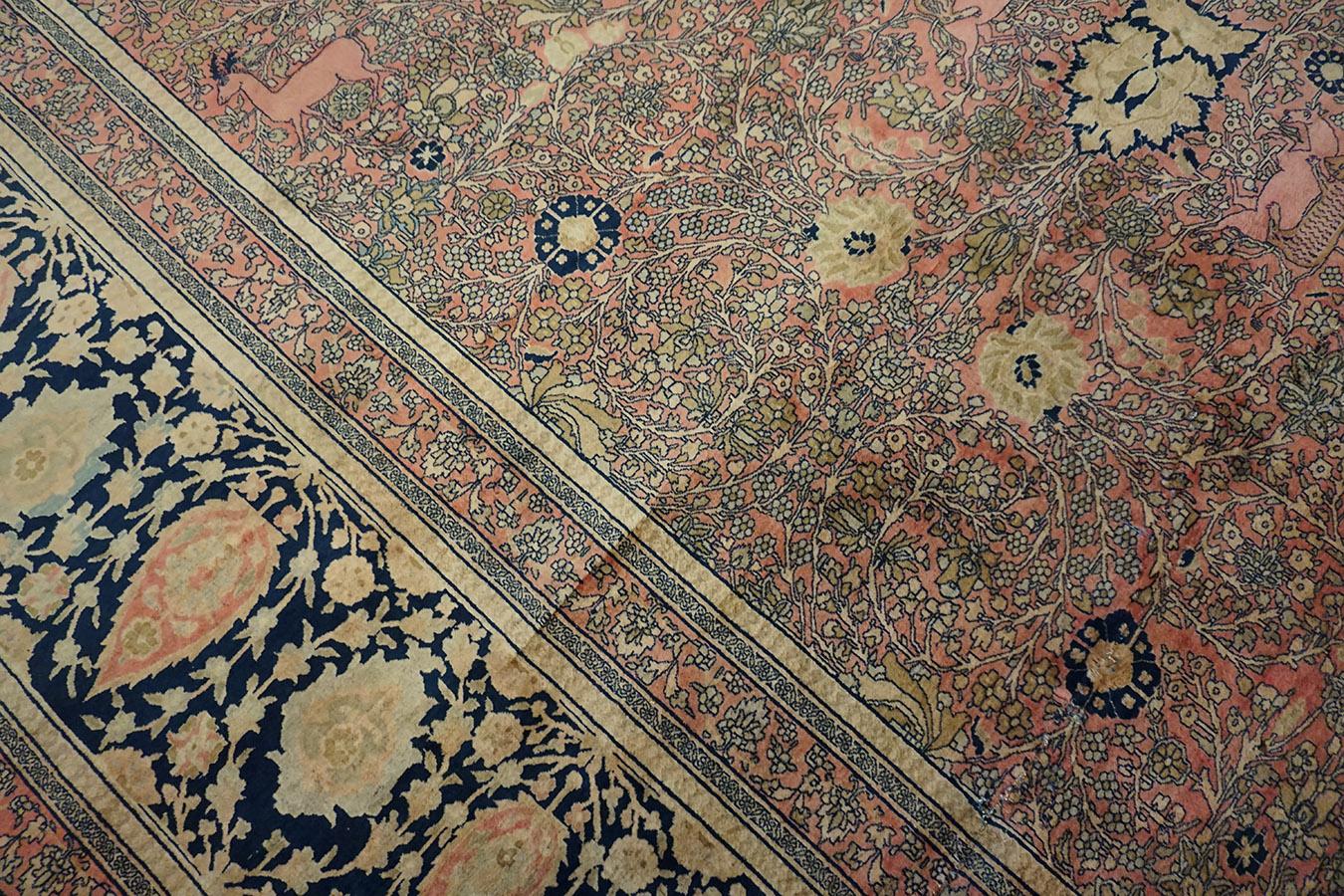 Tappeto persiano Mohtasham Kashan del XIX secolo in vendita 2