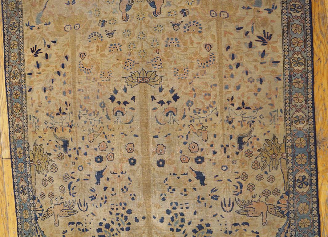 Hand-Knotted Antique Kashan, Mohtasham Rug 3' 0