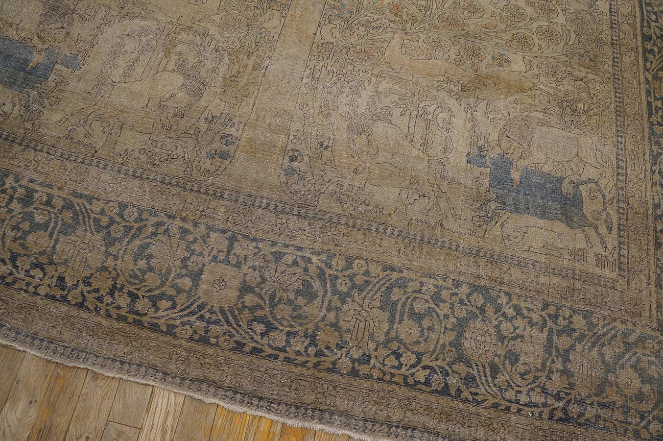 19th Century Persian Mohtasham Kashan Carpet ( 7' 7'' x 10' 3'' - 232 x 313 cm ) For Sale 5