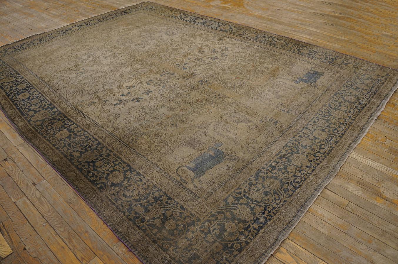 19th Century Persian Mohtasham Kashan Carpet ( 7' 7'' x 10' 3'' - 232 x 313 cm ) For Sale 7