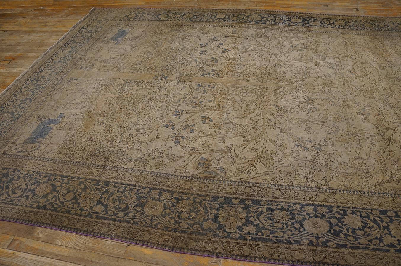 19th Century Persian Mohtasham Kashan Carpet ( 7' 7'' x 10' 3'' - 232 x 313 cm ) For Sale 11
