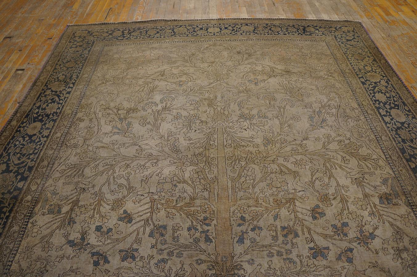 Tappeto persiano Mohtasham Kashan del XIX secolo ( 7' 7'' x 10' 3'' - 232 x 313 cm ) In condizioni buone in vendita a New York, NY