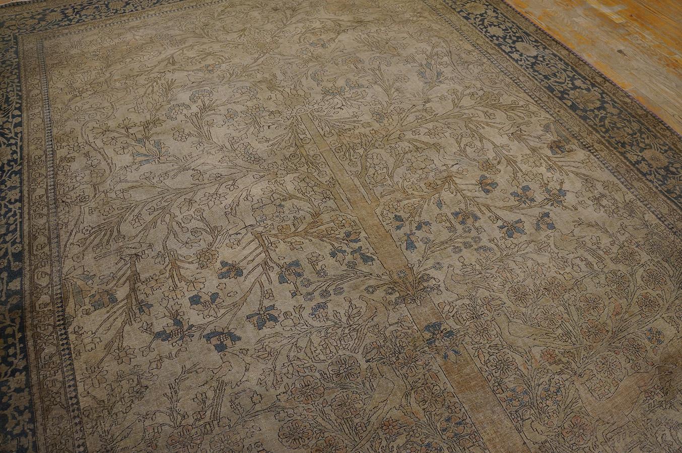 Wool 19th Century Persian Mohtasham Kashan Carpet ( 7' 7'' x 10' 3'' - 232 x 313 cm ) For Sale