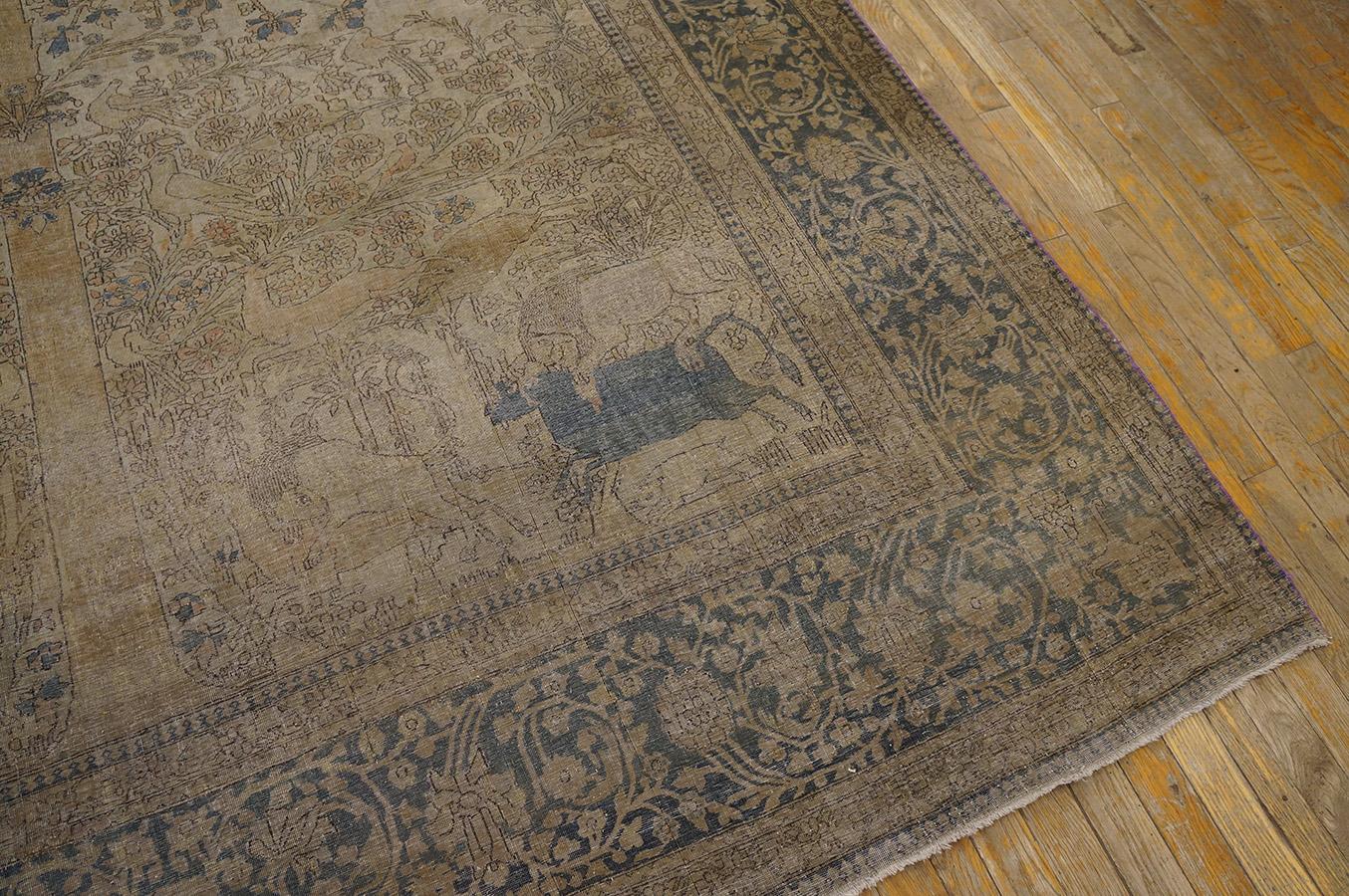 19th Century Persian Mohtasham Kashan Carpet ( 7' 7'' x 10' 3'' - 232 x 313 cm ) For Sale 3