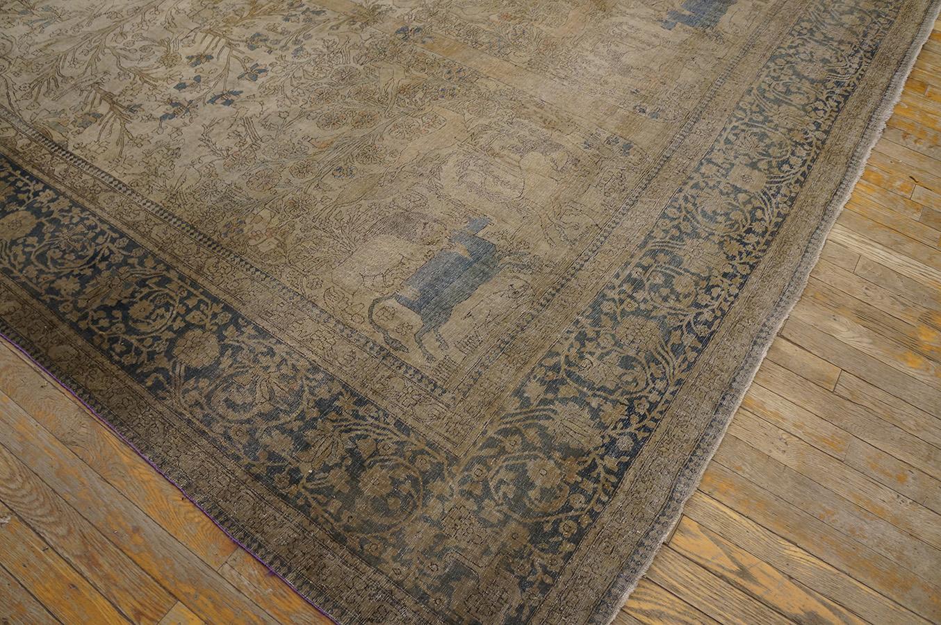 19th Century Persian Mohtasham Kashan Carpet ( 7' 7'' x 10' 3'' - 232 x 313 cm ) For Sale 4