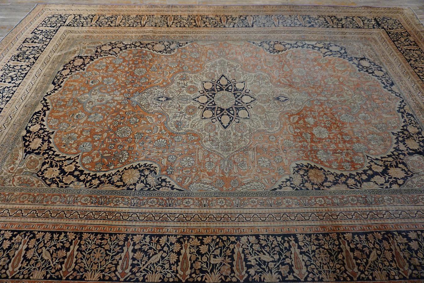 Persischer Mohtasham Kashan-Teppich aus dem 19. Jahrhundert ( 8'2'' x 11'4'' - 250 x 345) (Spätes 19. Jahrhundert) im Angebot