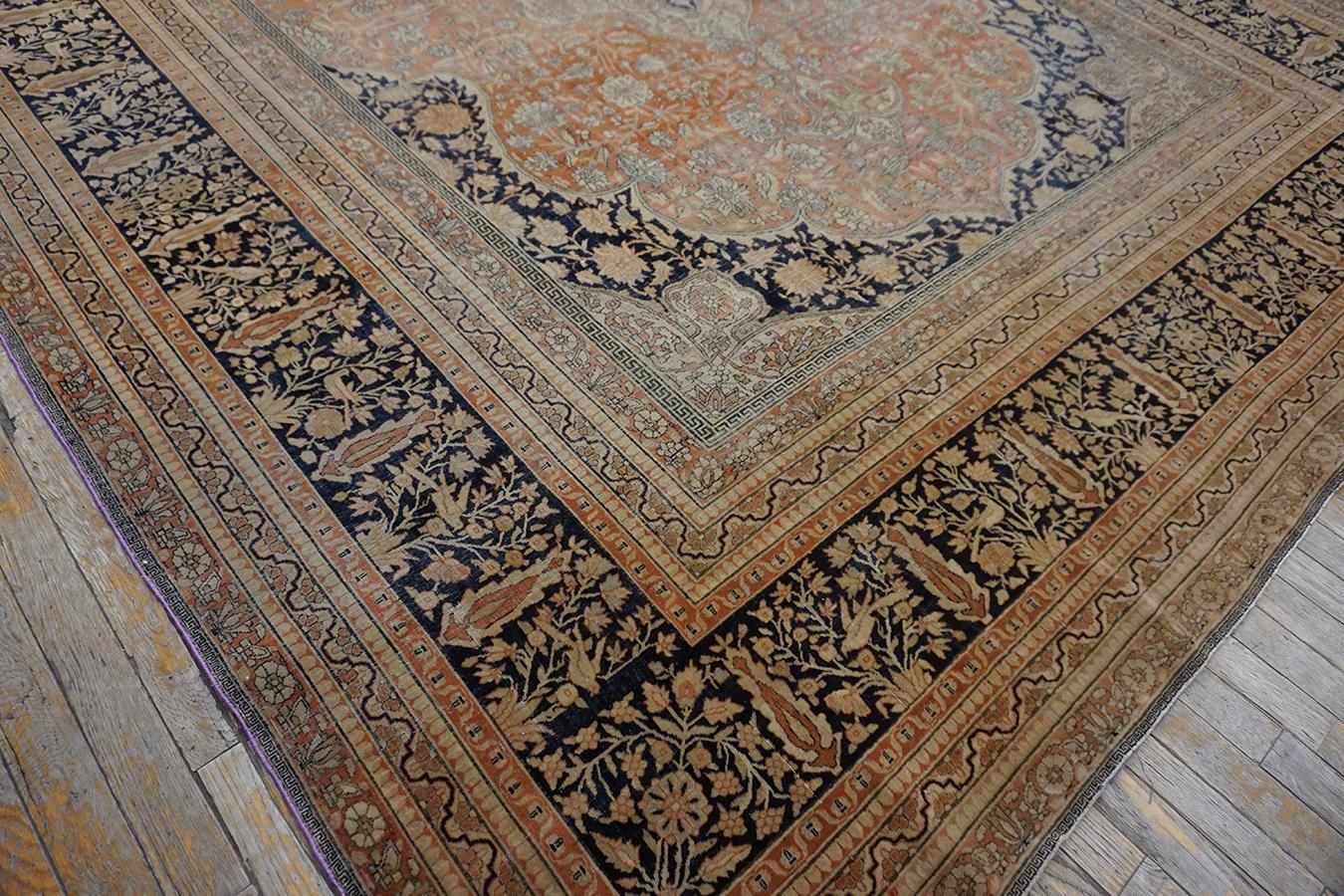 Persischer Mohtasham Kashan-Teppich aus dem 19. Jahrhundert ( 8'2'' x 11'4'' - 250 x 345) (Wolle) im Angebot