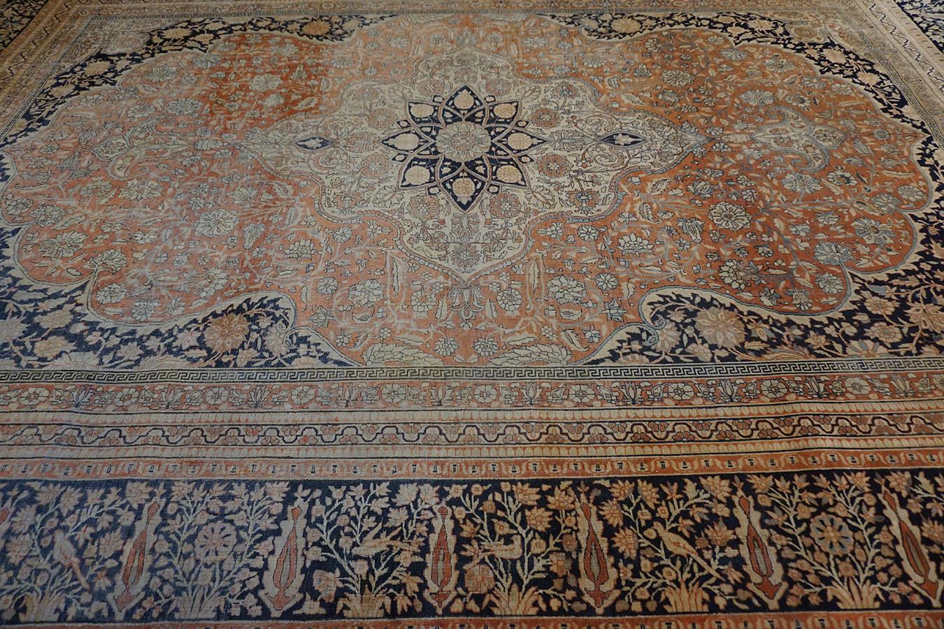 Persischer Mohtasham Kashan-Teppich aus dem 19. Jahrhundert ( 8'2'' x 11'4'' - 250 x 345) im Angebot 3