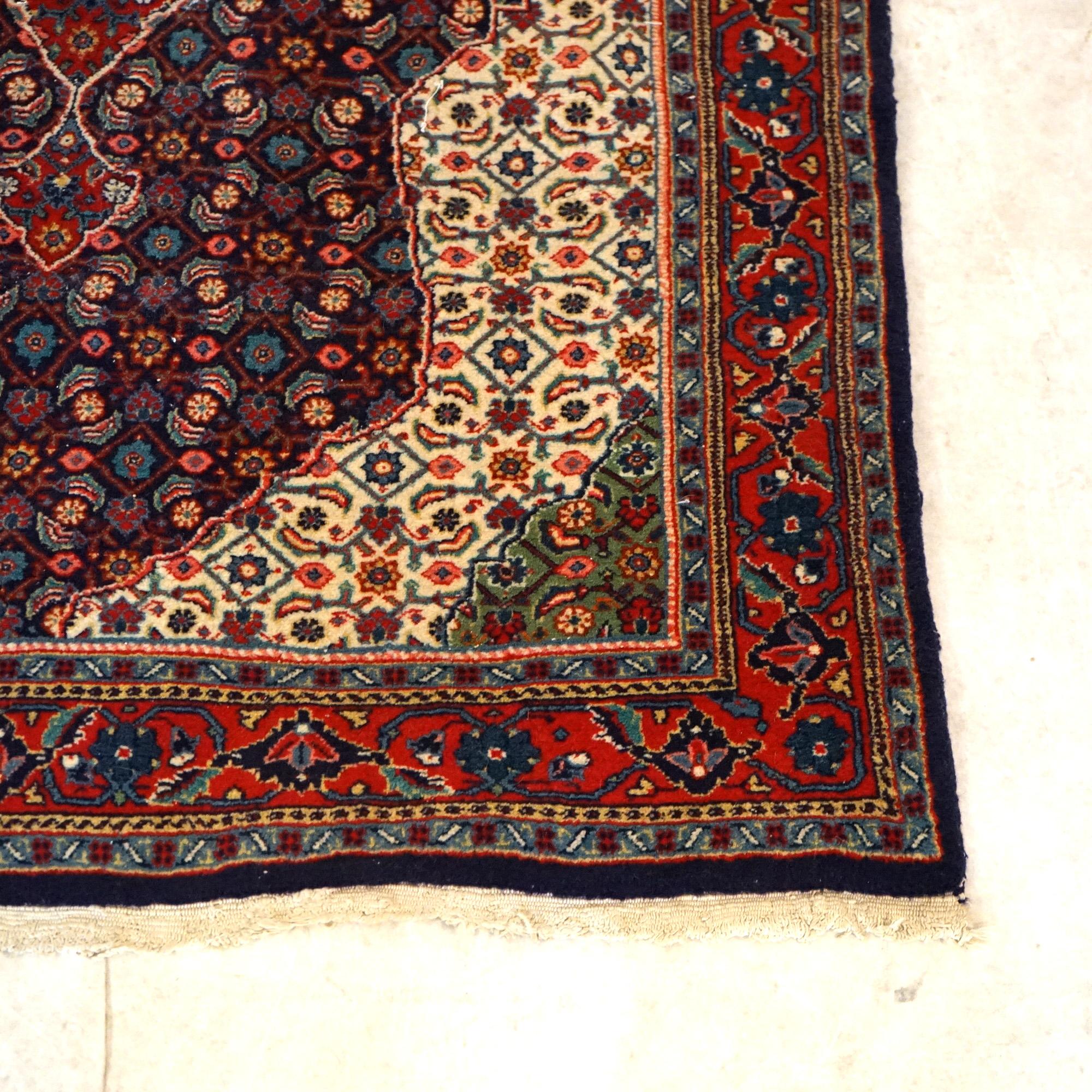 Antique Kashan Oriental Wool Rug Circa 1940 For Sale 5