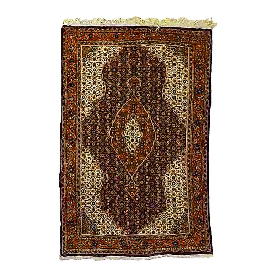 Asian Antique Kashan Oriental Wool Rug Circa 1940 For Sale