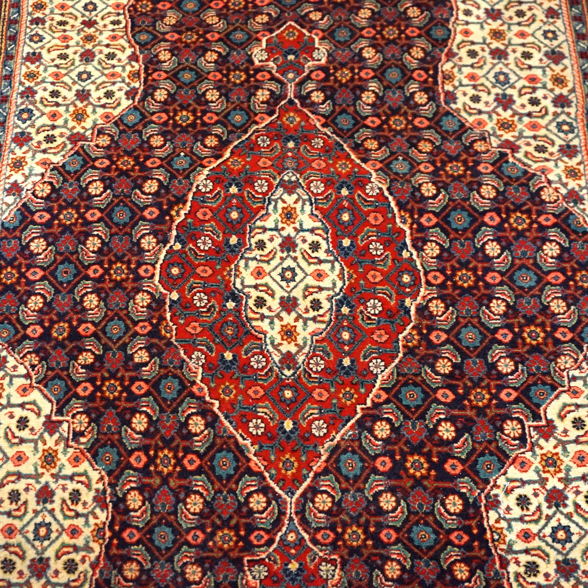 20th Century Antique Kashan Oriental Wool Rug Circa 1940 For Sale