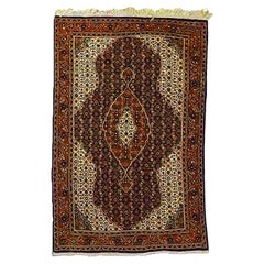 Antique tapis oriental Kashan en laine vers 1940