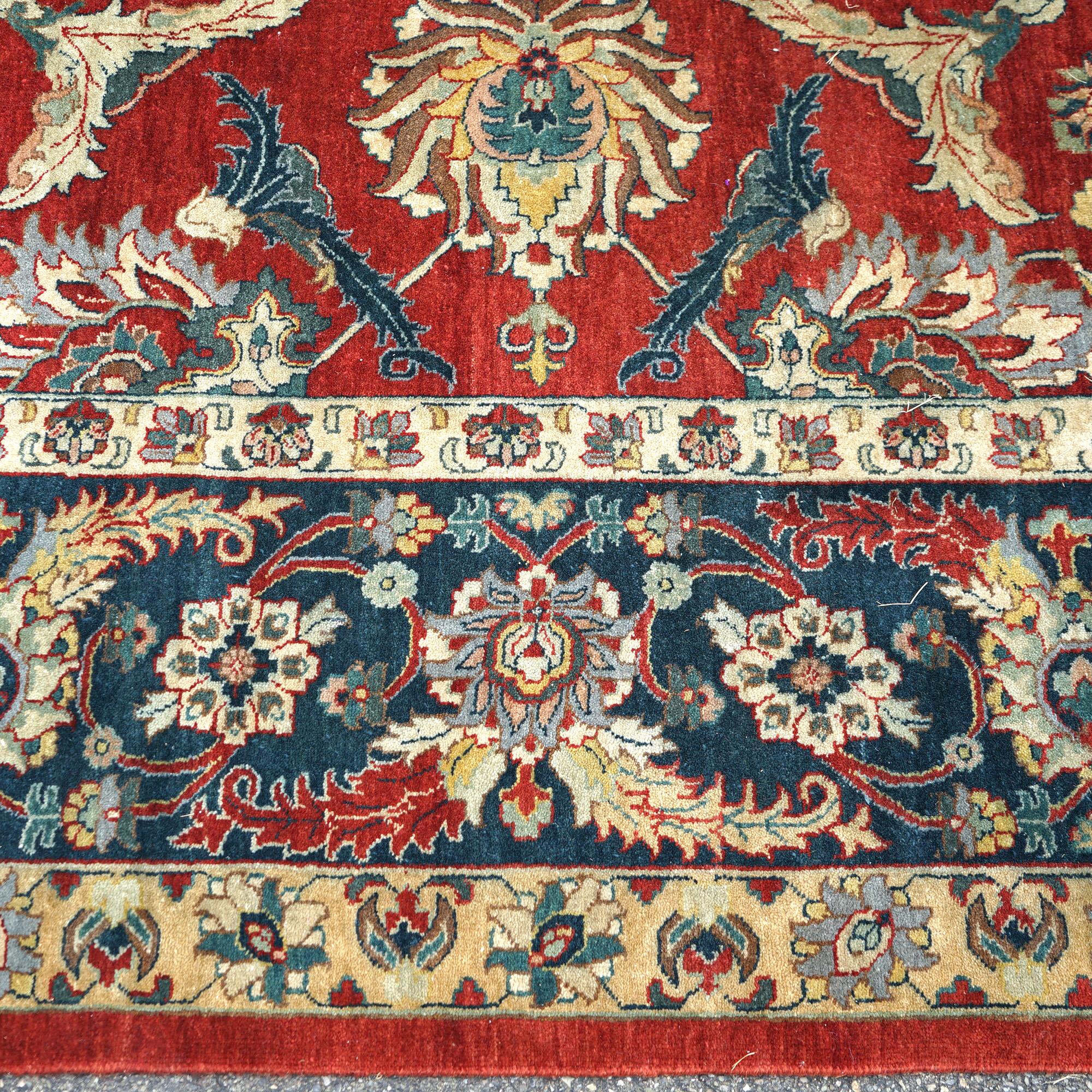 Antique Kashan Persian Oriental Wool Rug 10' x 14' circa 1940 1