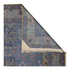 Antique Kashan Persian Silk Rug with All-Over Floral Pattern - Rug 
Kilim