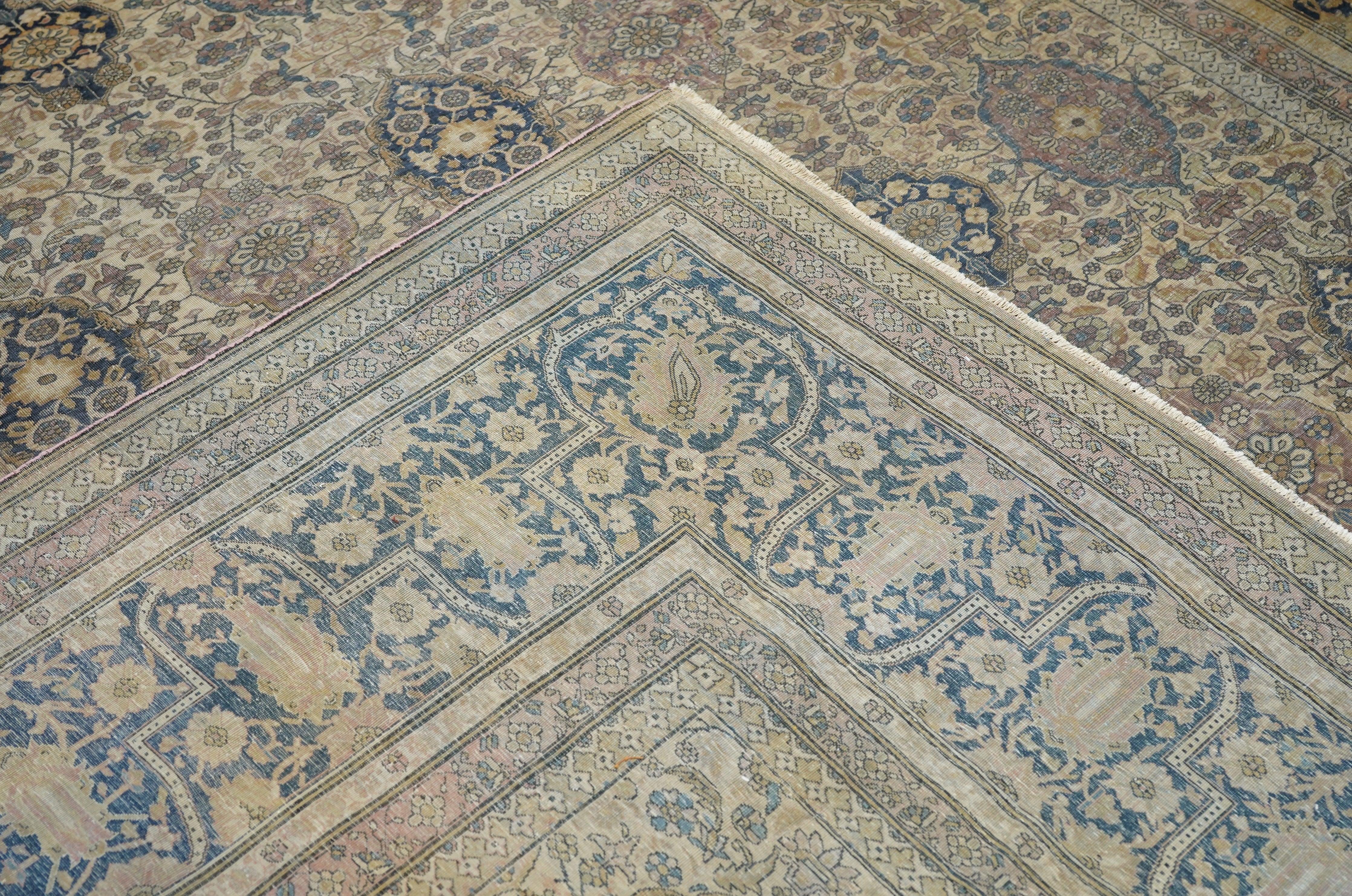 Antiker Kashan-Teppich 10'3'' x 13'6'' im Angebot 5