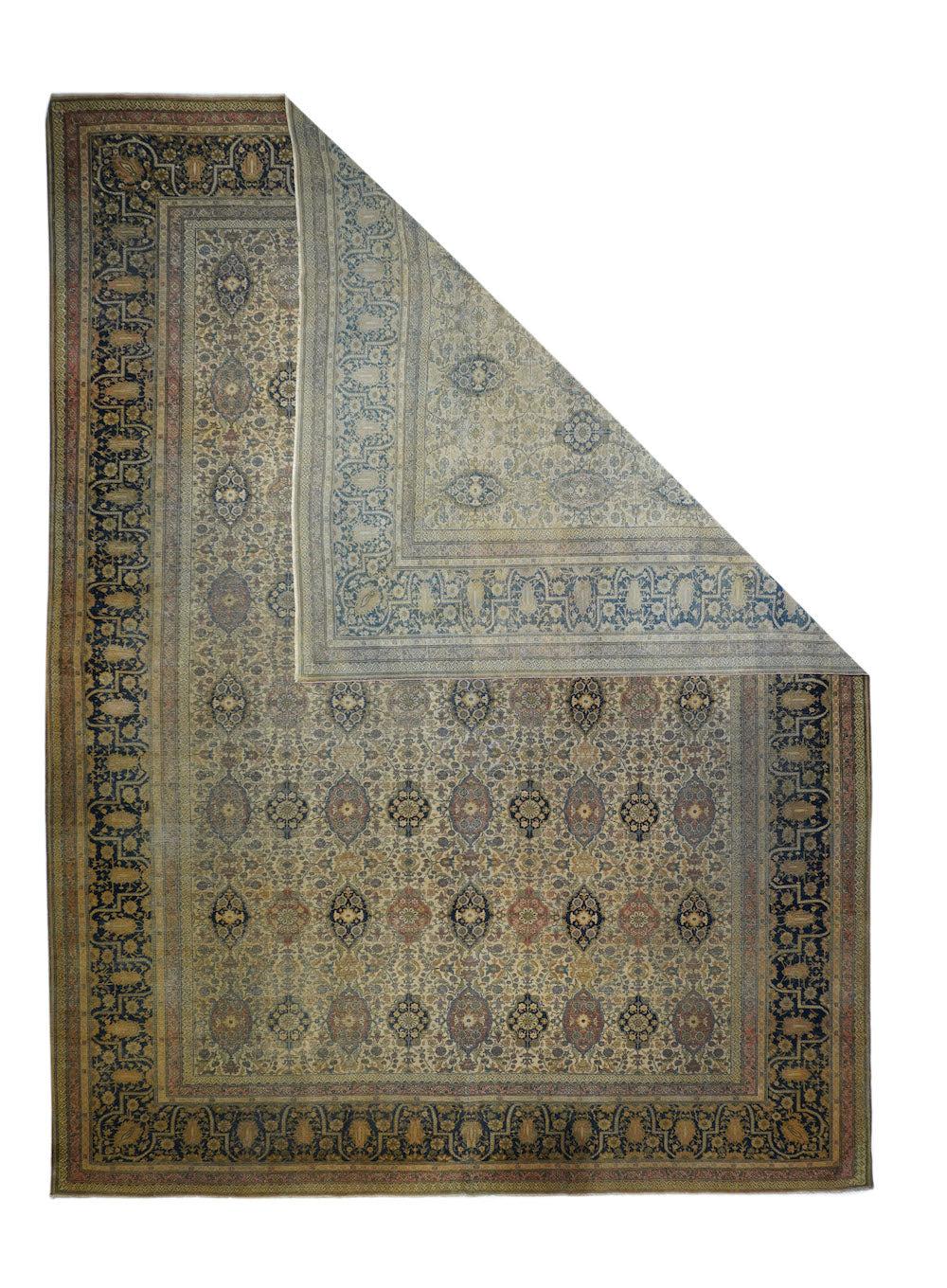 Antiker Kashan-Teppich 10'3'' x 13'6''.