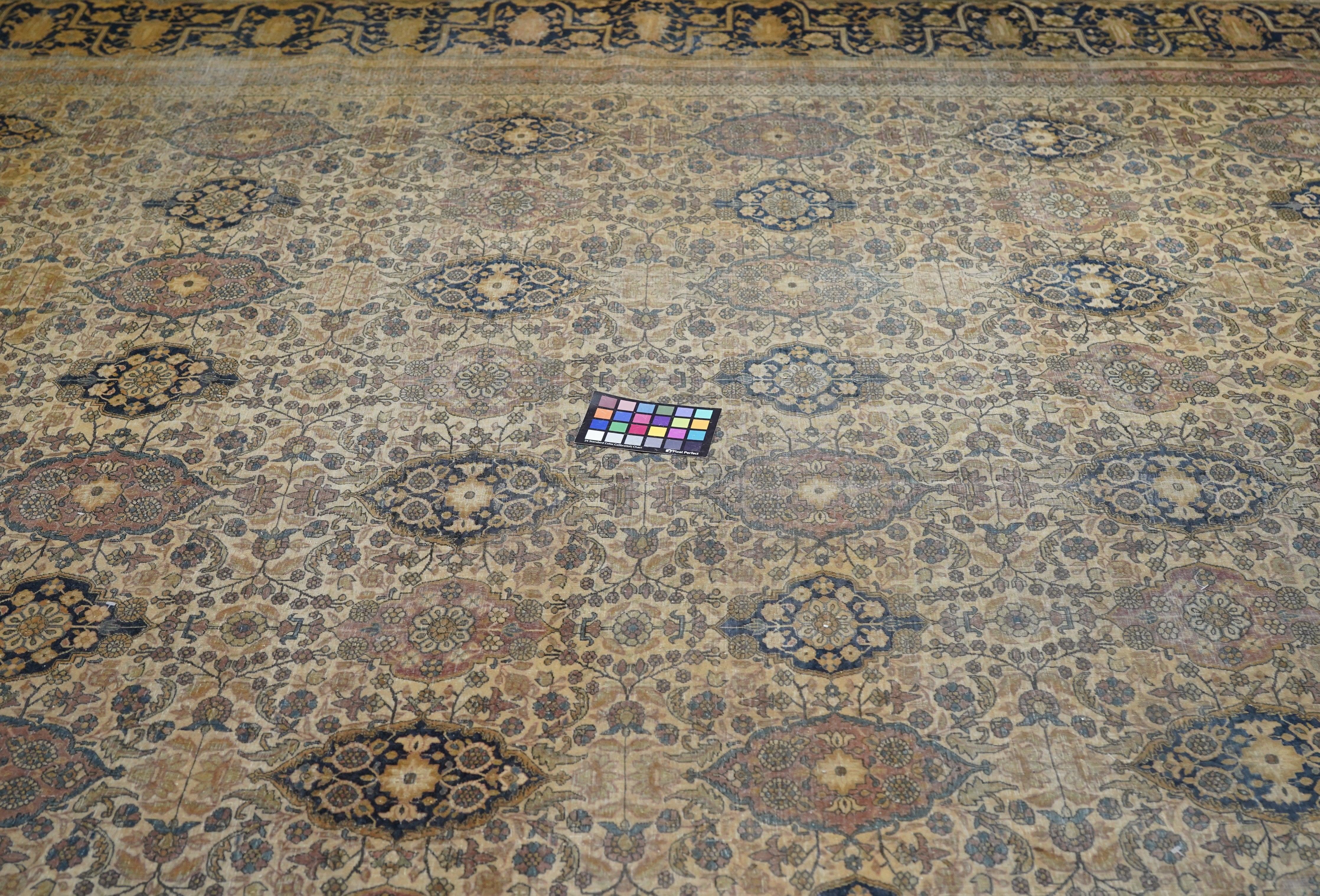 Antiker Kashan-Teppich 10'3'' x 13'6'' im Angebot 3