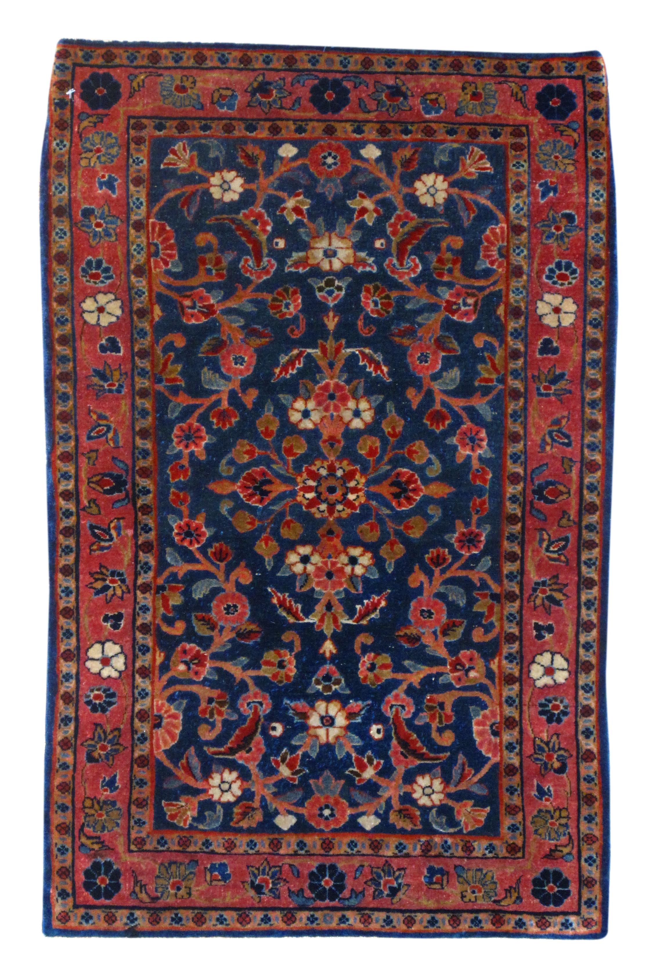 Antiker Kashan-Teppich 1'11'' x 2'11'' (Persisch) im Angebot