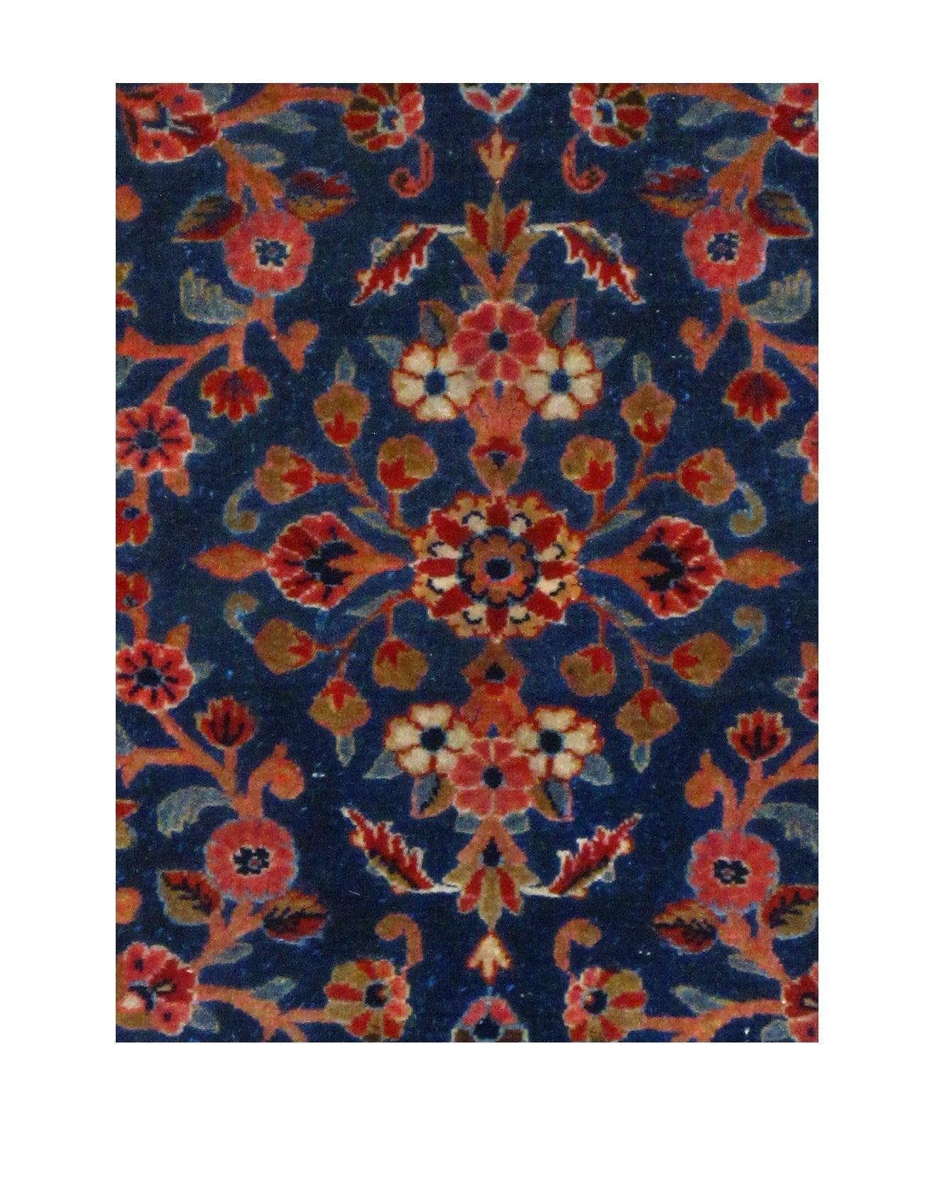 Antiker Kashan-Teppich 1'11'' x 2'11'' (Handgeknüpft) im Angebot
