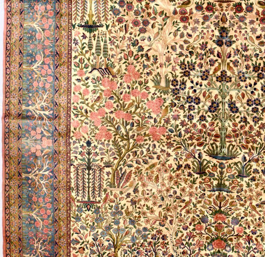 Antiker Kashan-Teppich 11'2'' x 15'1'' (Handgeknüpft) im Angebot